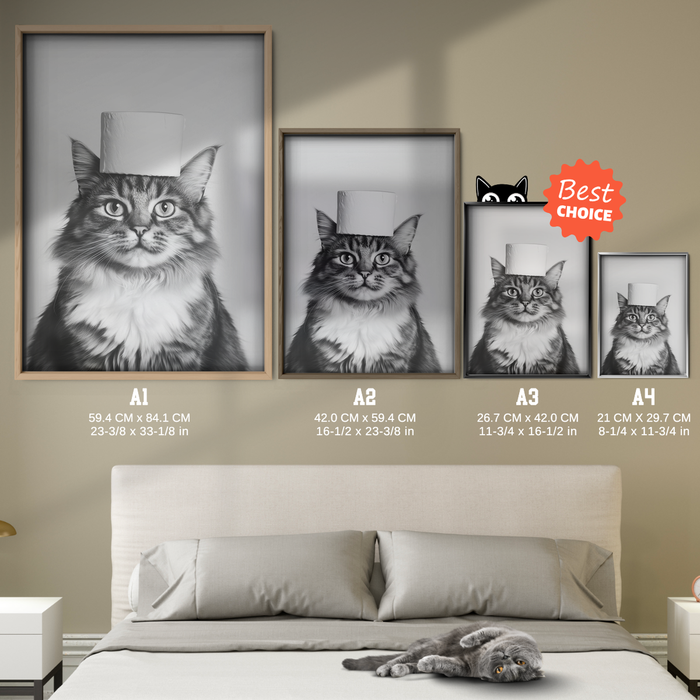 Cozy Cat Paper Roll Hat