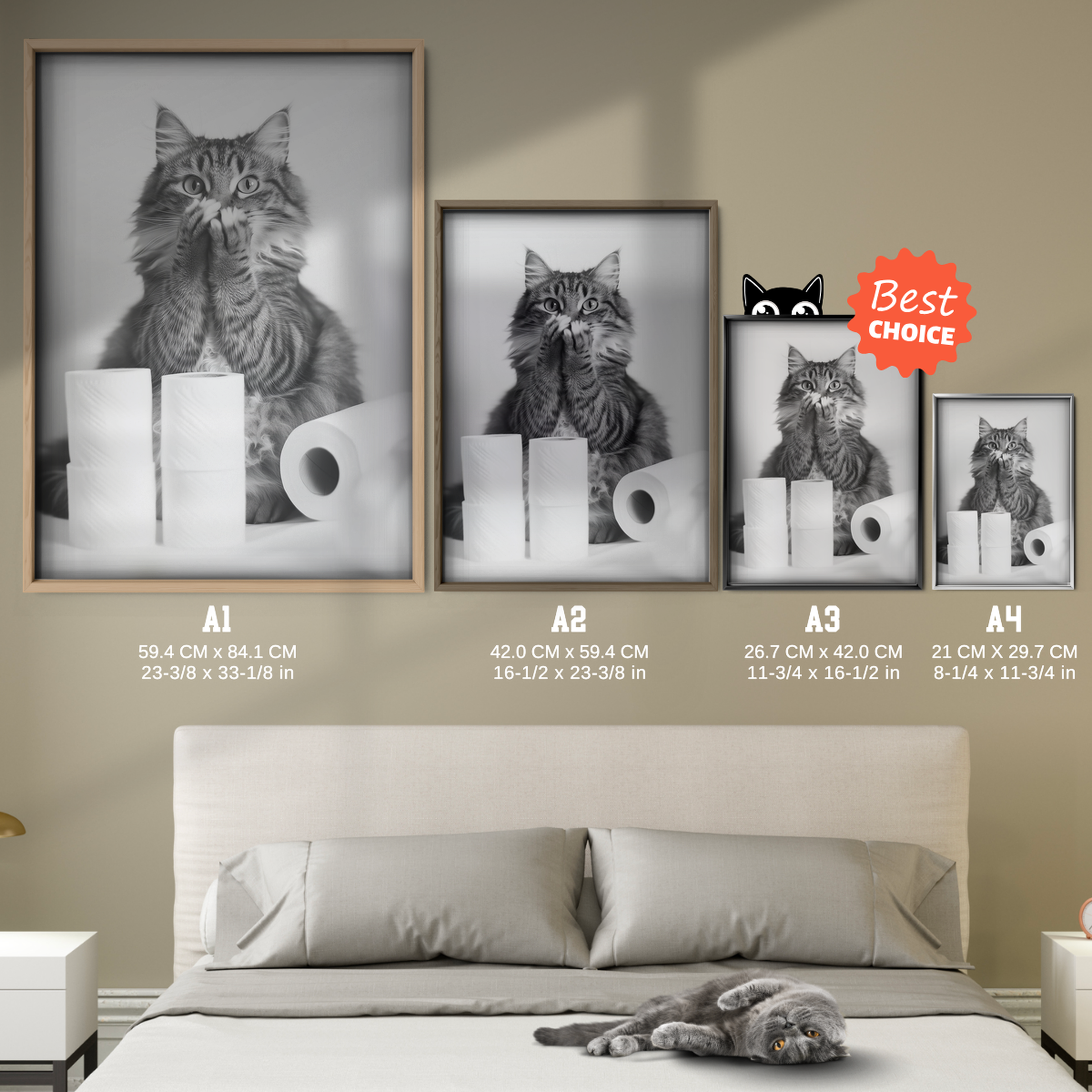 Cozy Cat Paper Tower