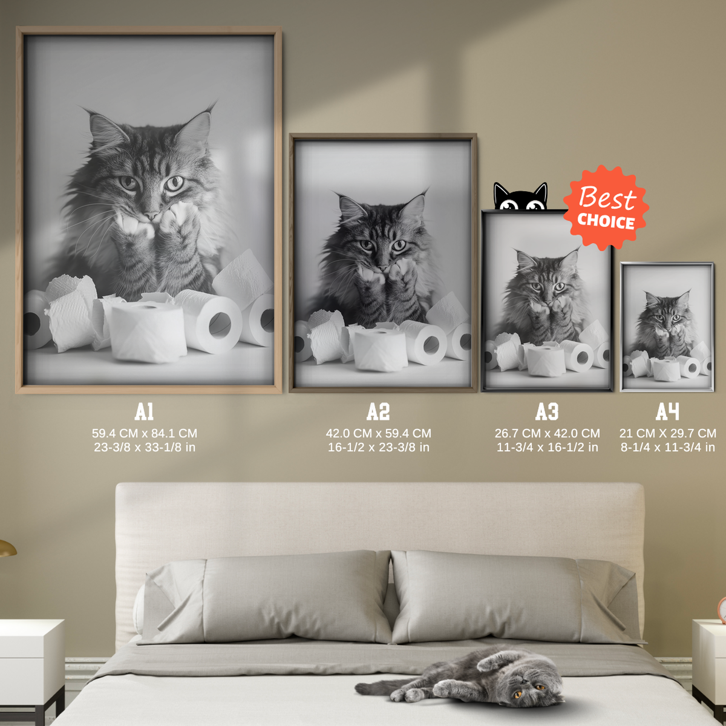 Cozy Cat Paper Trouble