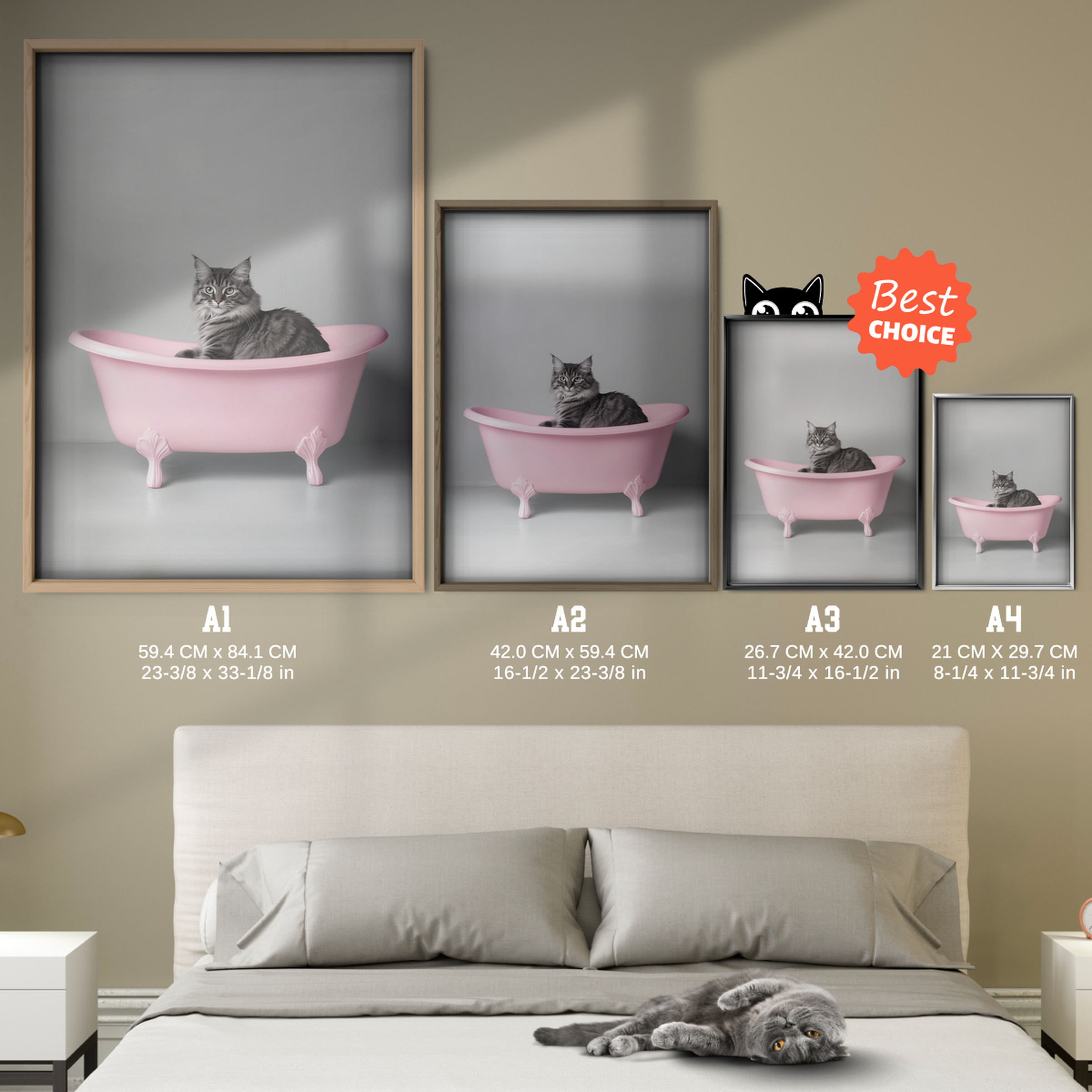 Cozy Cat Pink Bathtub