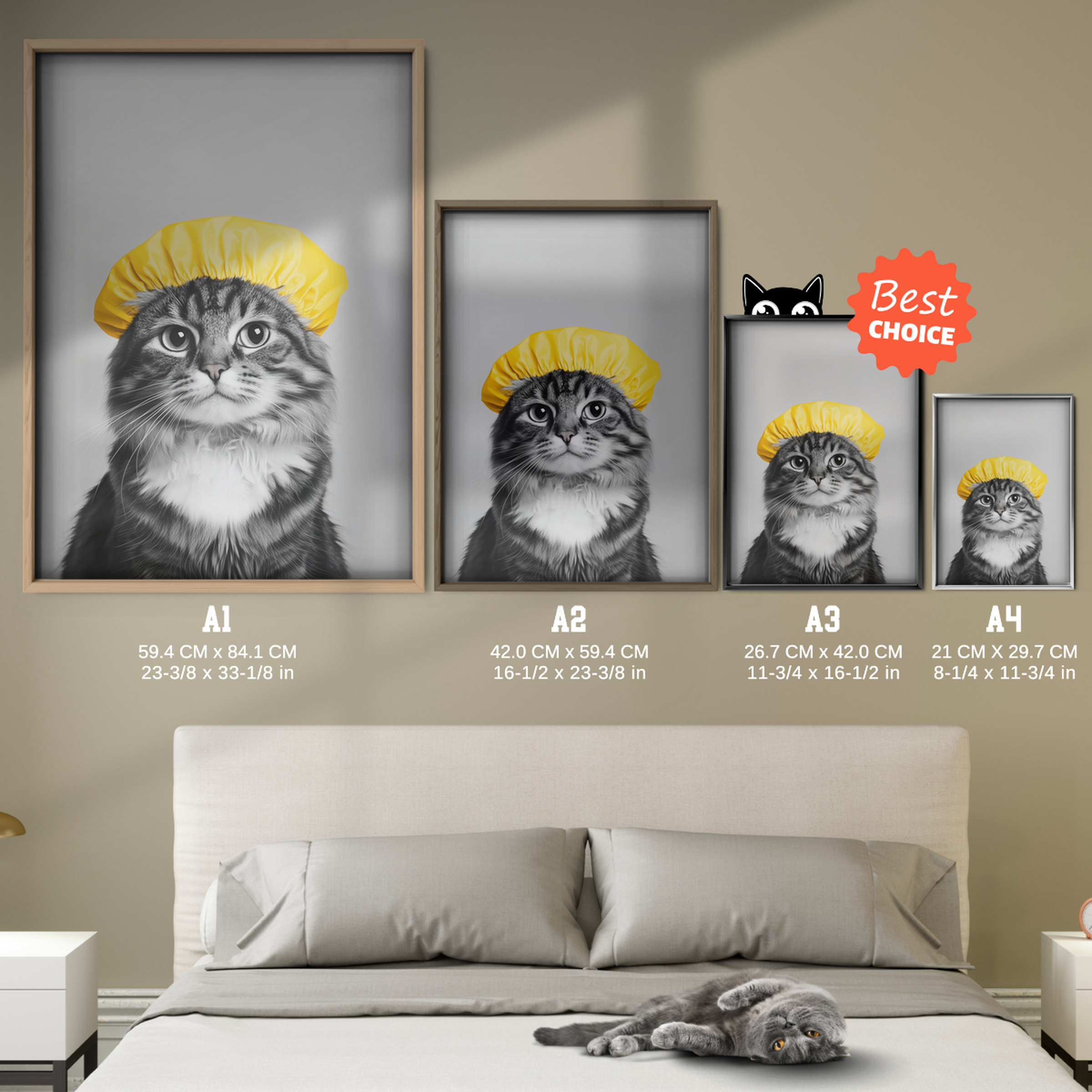 Cozy Cat Shower Cap 2