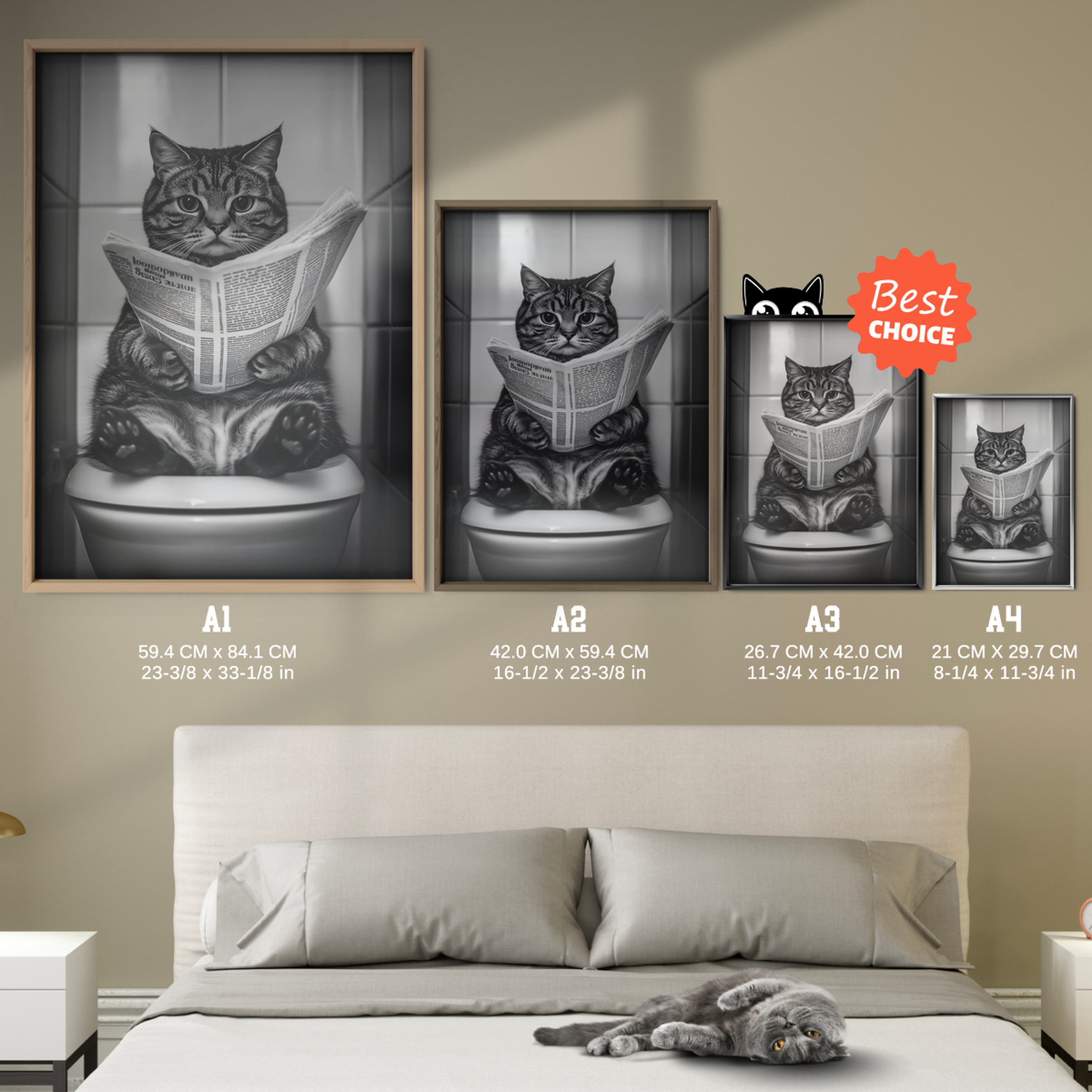 Cozy Cat Toilet Newspaper