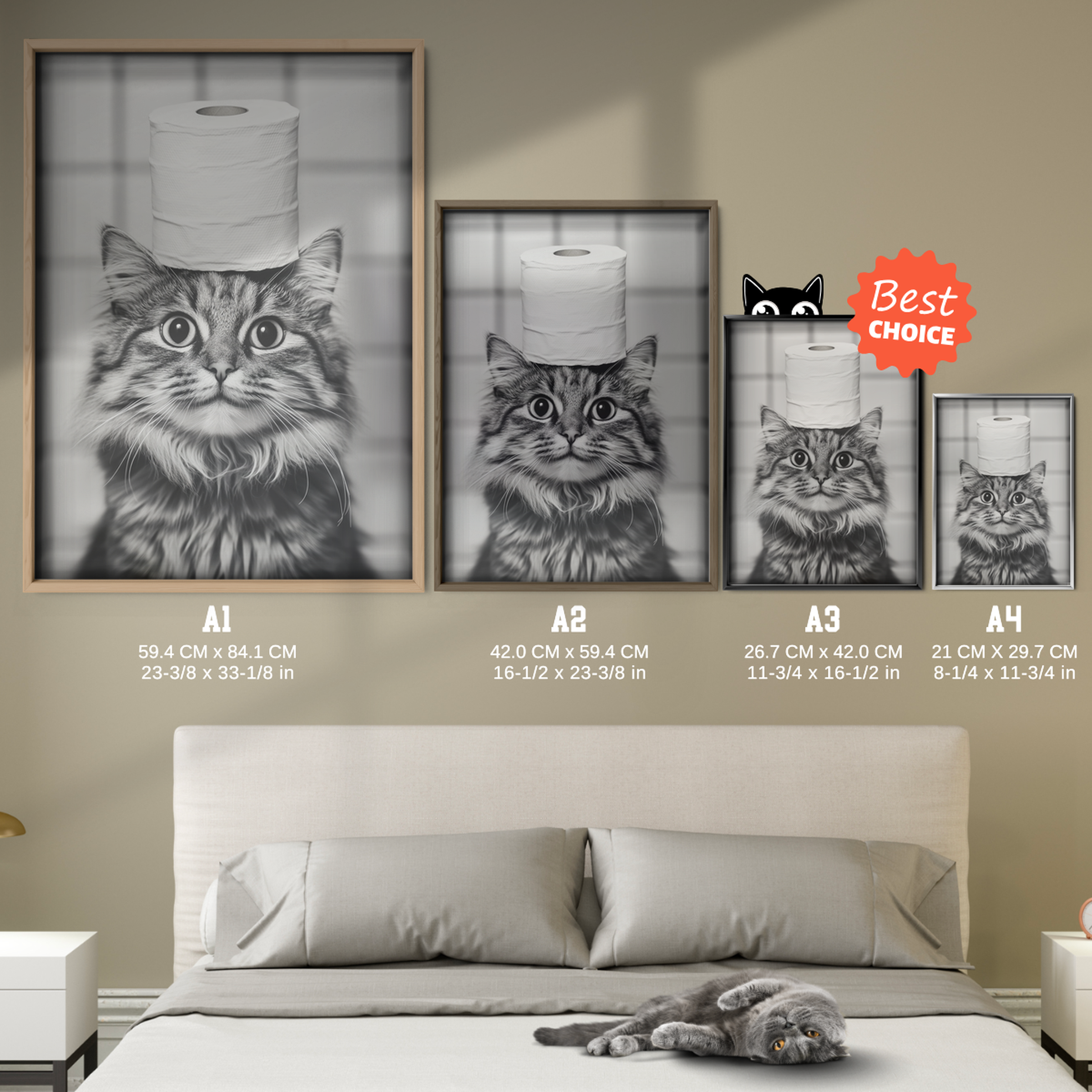 Cozy Cat Toilet Paper Crown