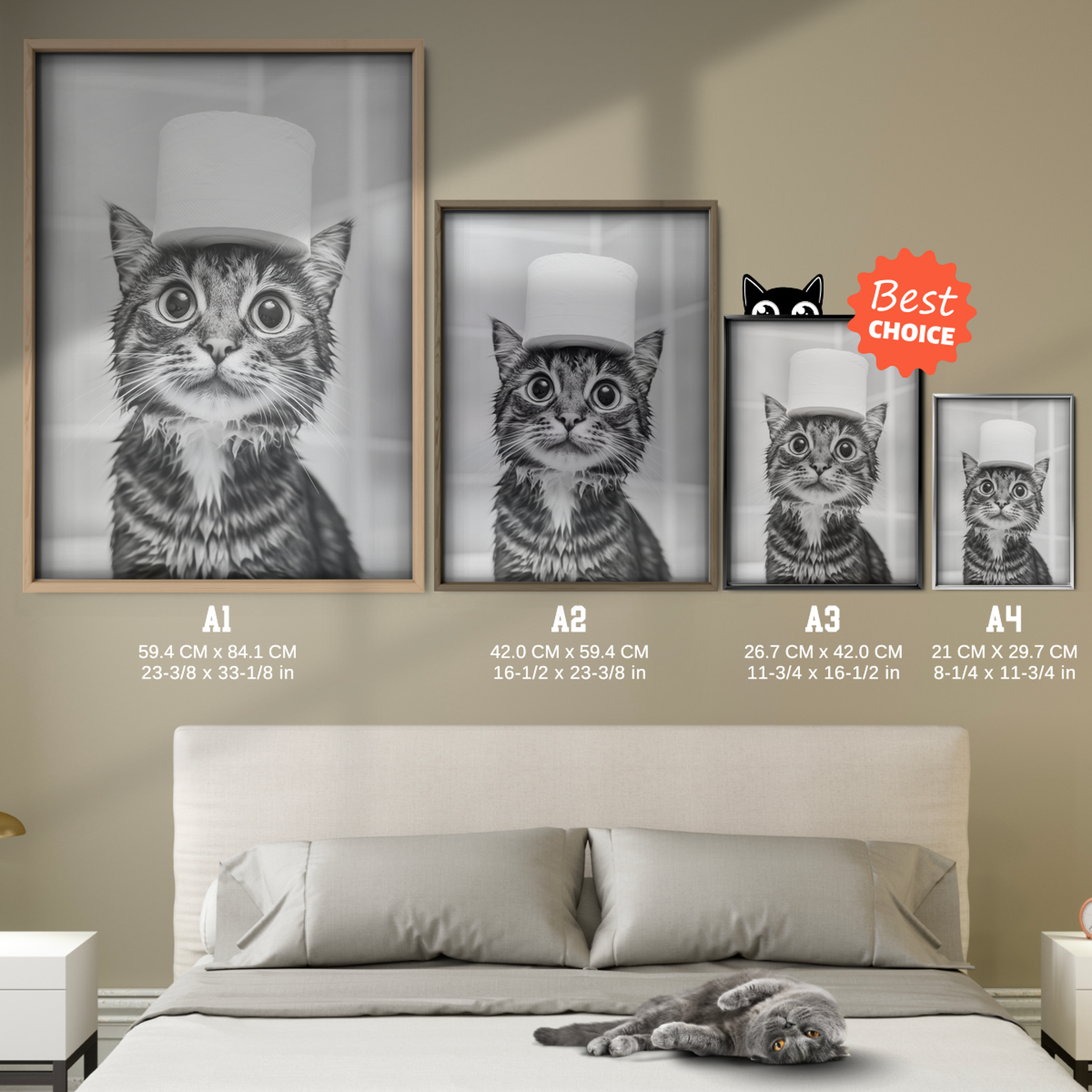 Cozy Cat Toilet Paper Hat 2