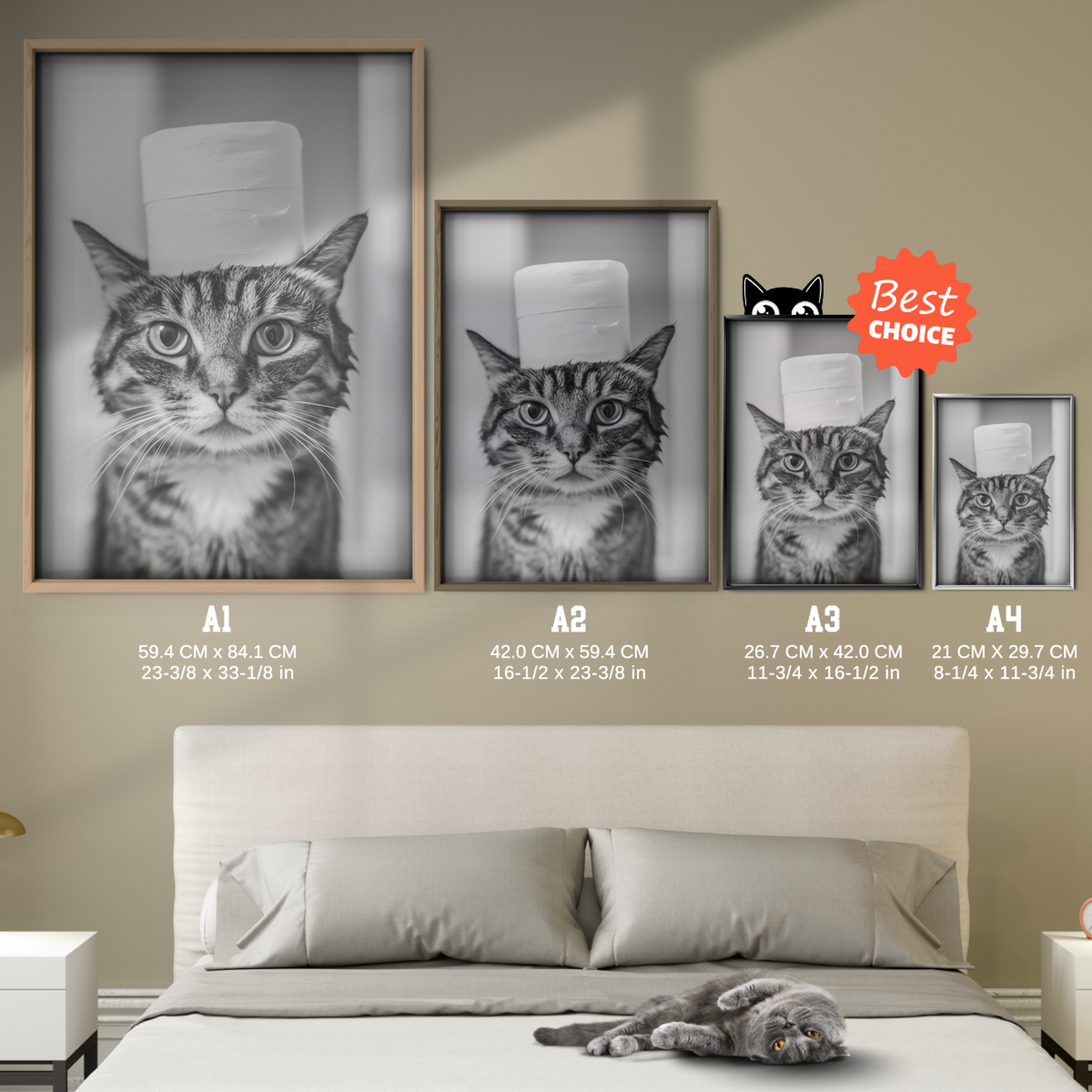 Cozy Cat Toilet Paper Hat