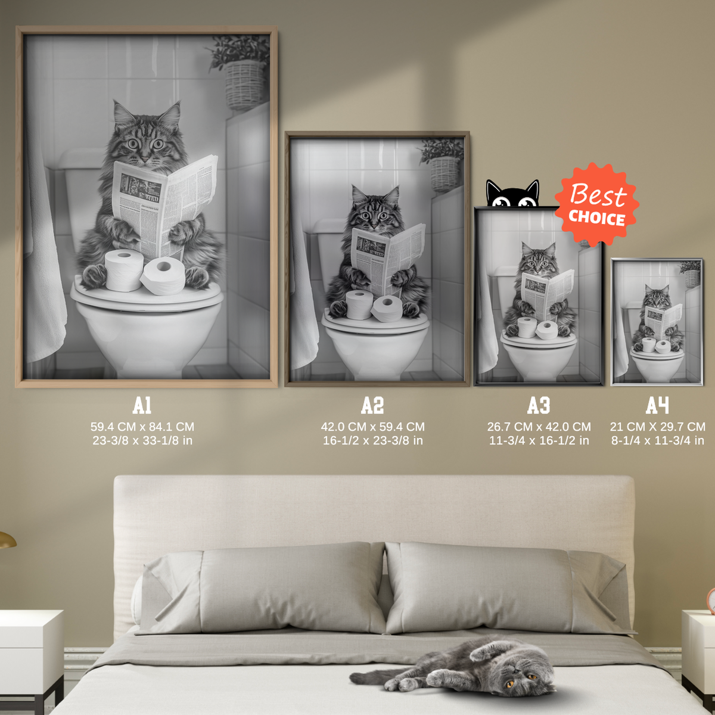 Cozy Cat Toilet Paper Rest