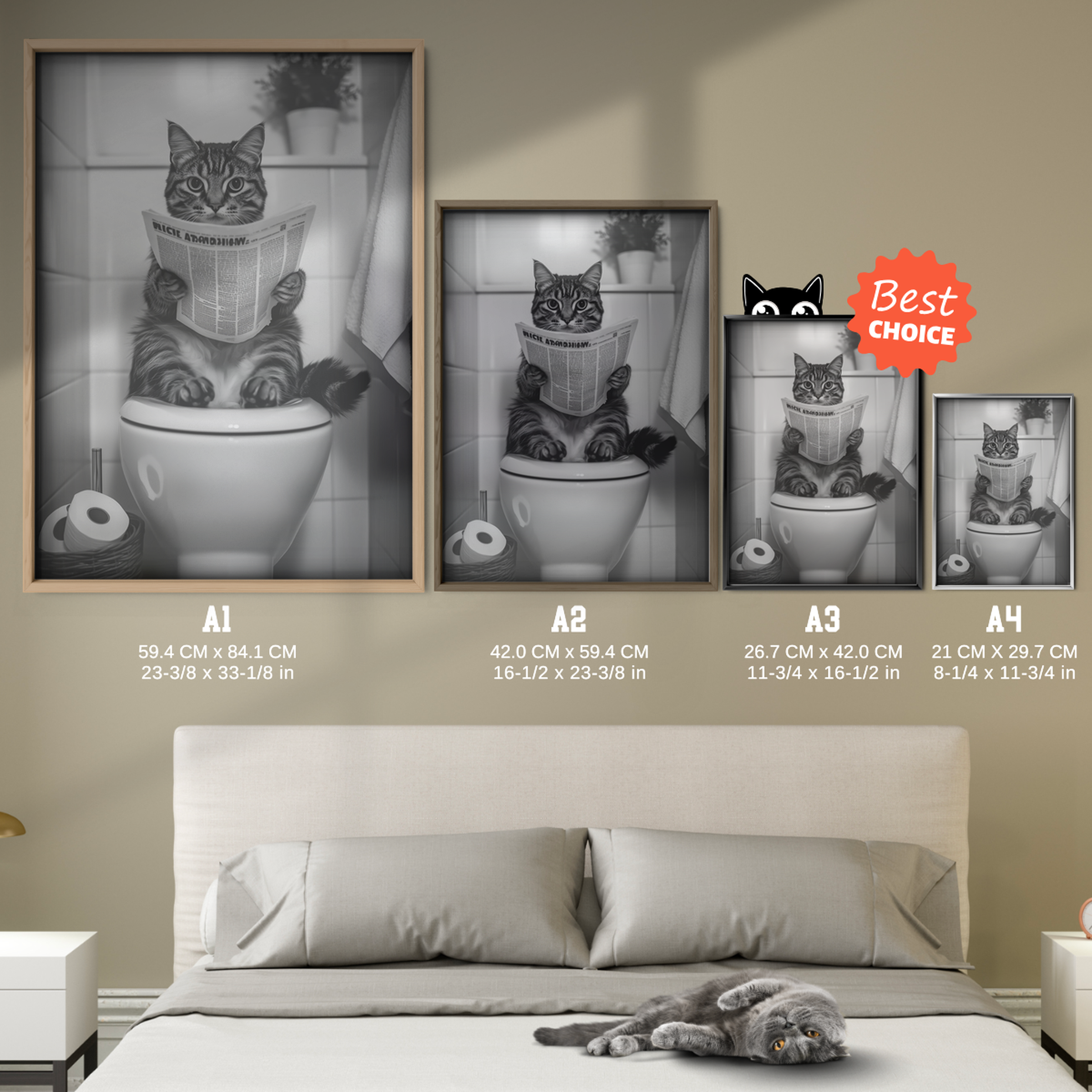 Cozy Cat Toilet Reader