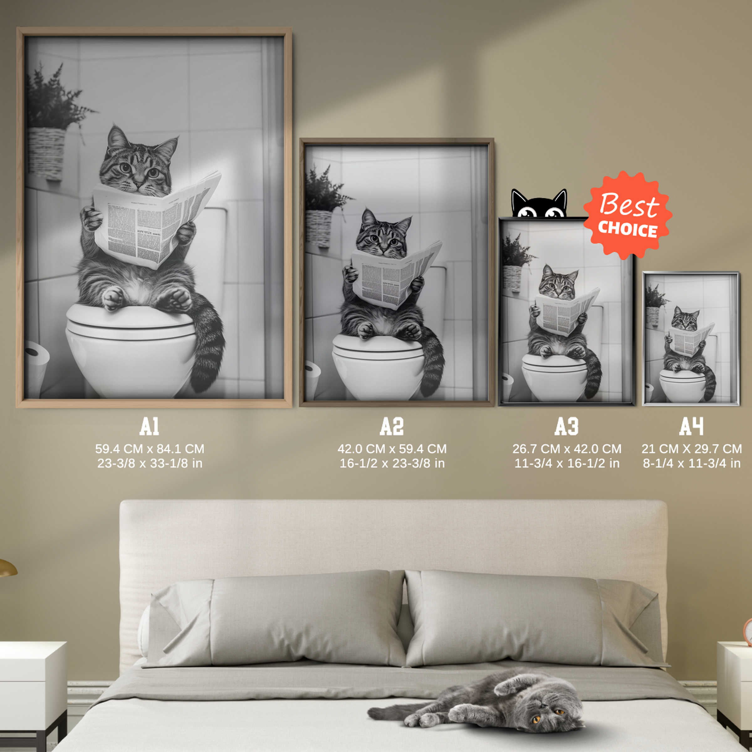 Cozy Cat Toilet Reading 2