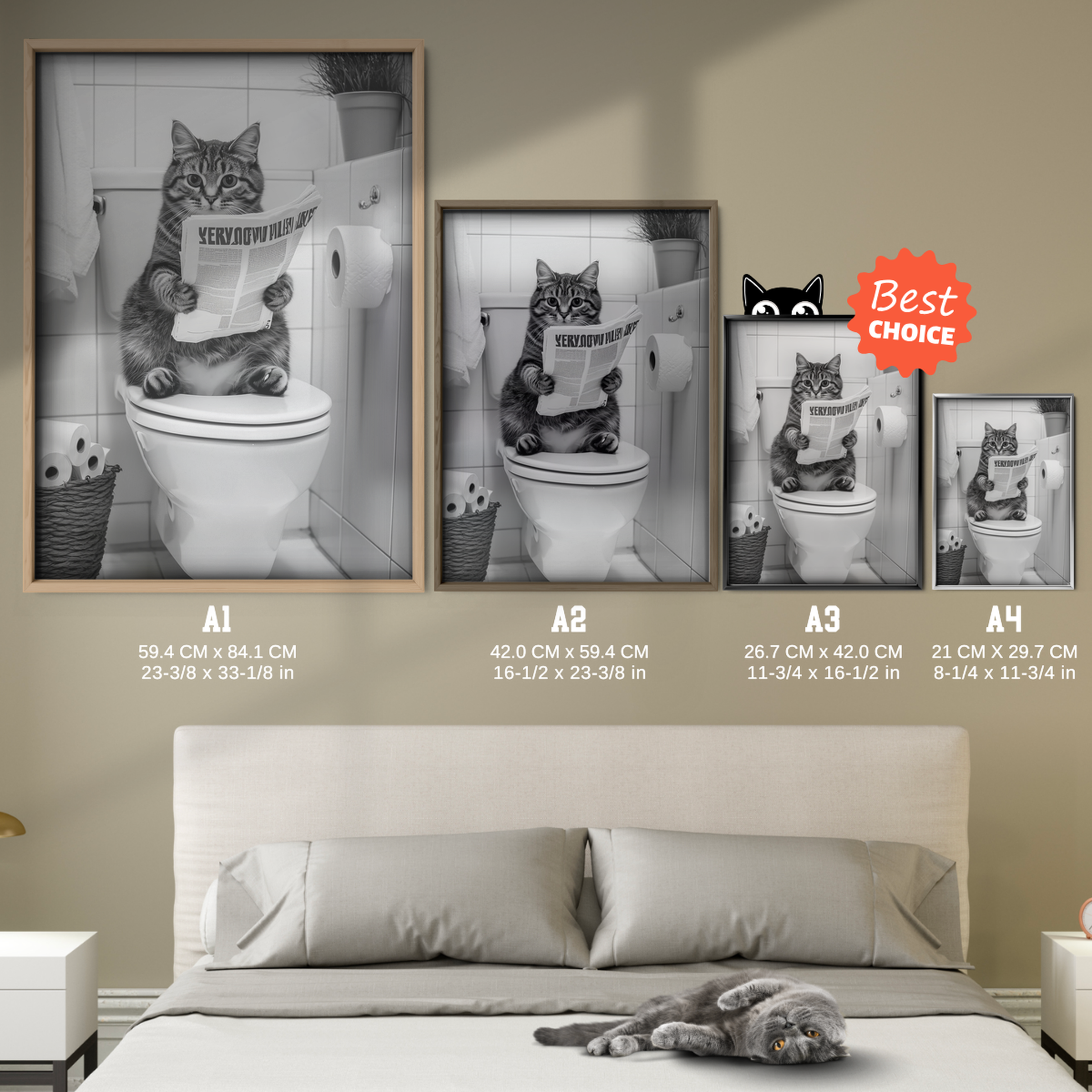 Cozy Cat Toilet Reading 3