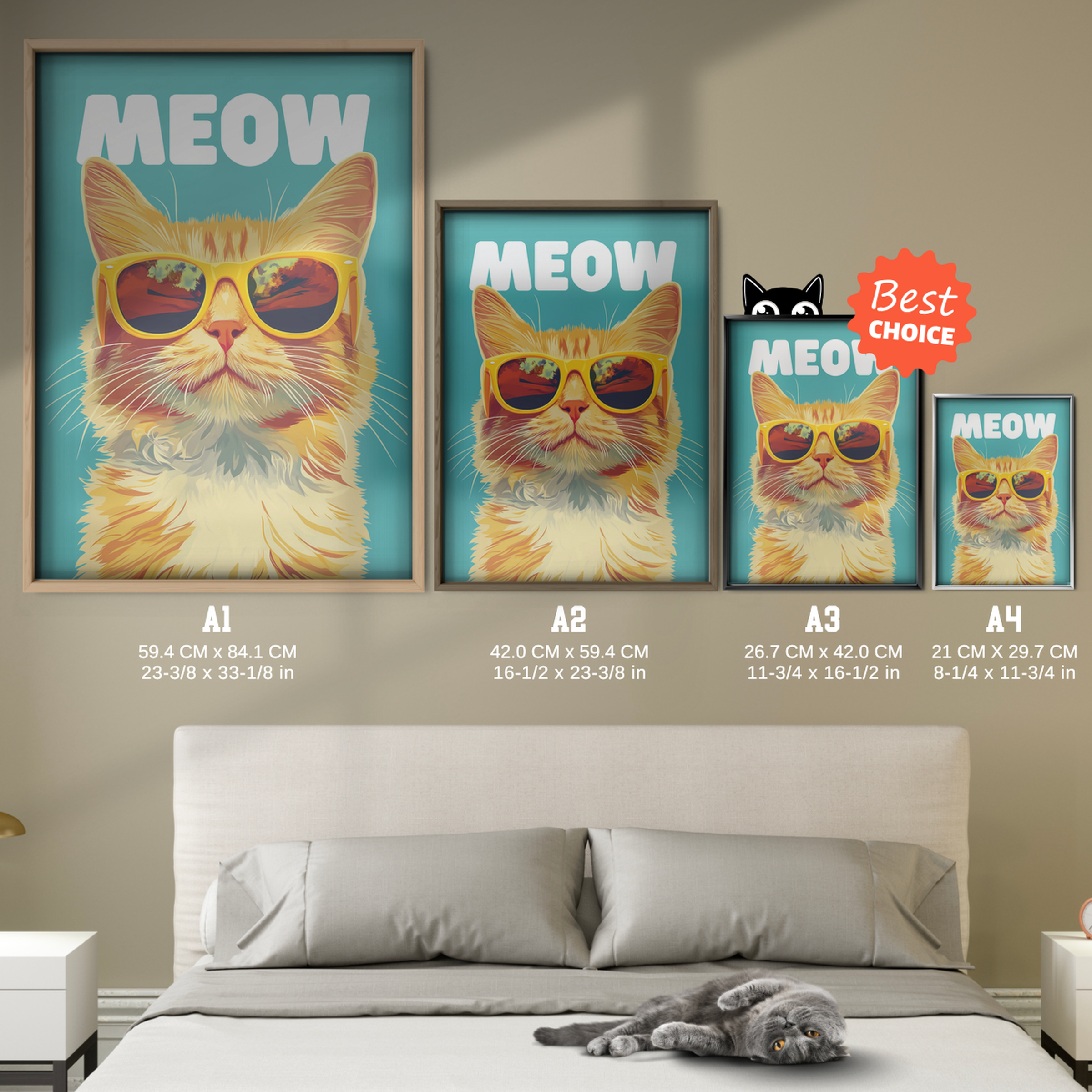 Groovy Cat Blue Meow