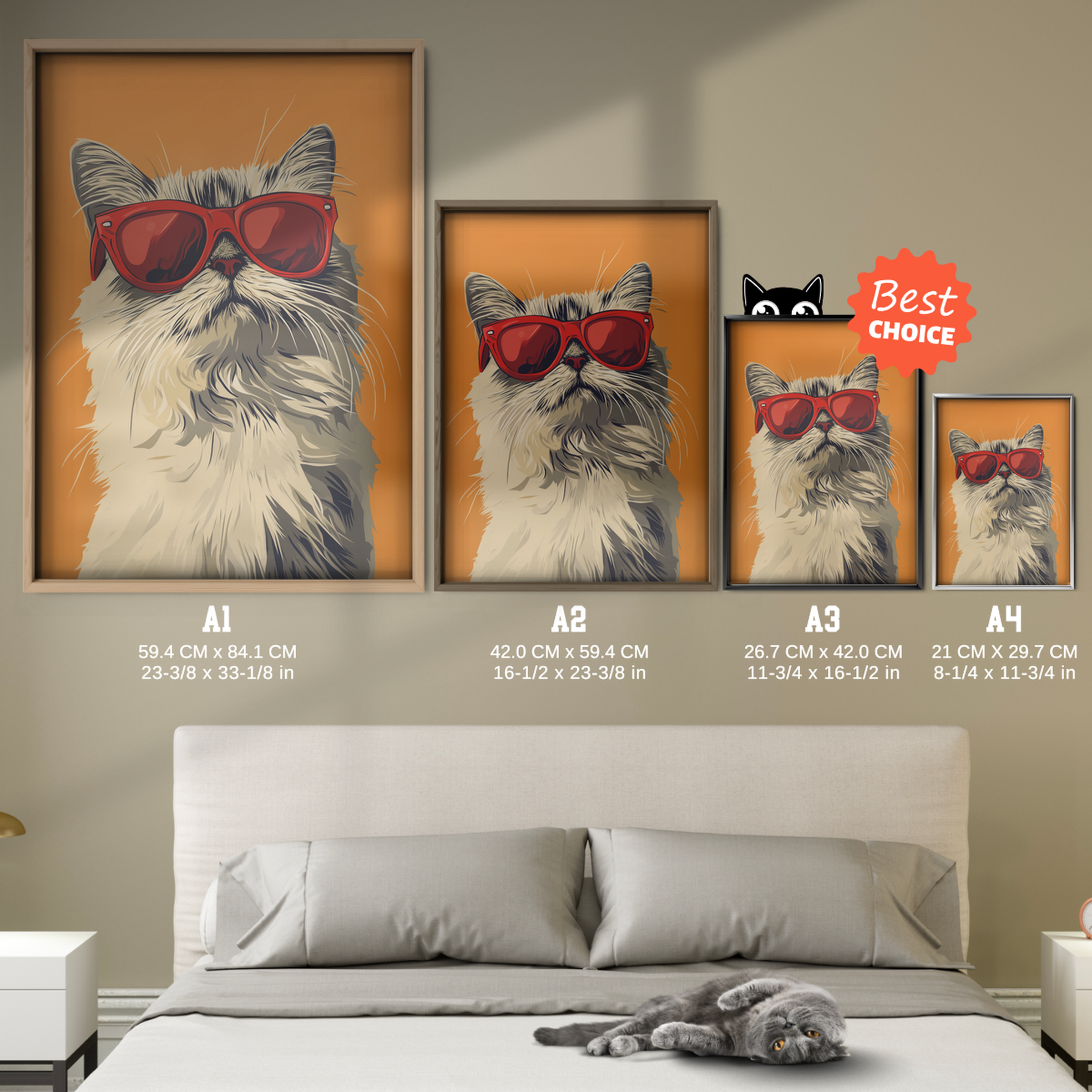 Groovy Cat Red Glass