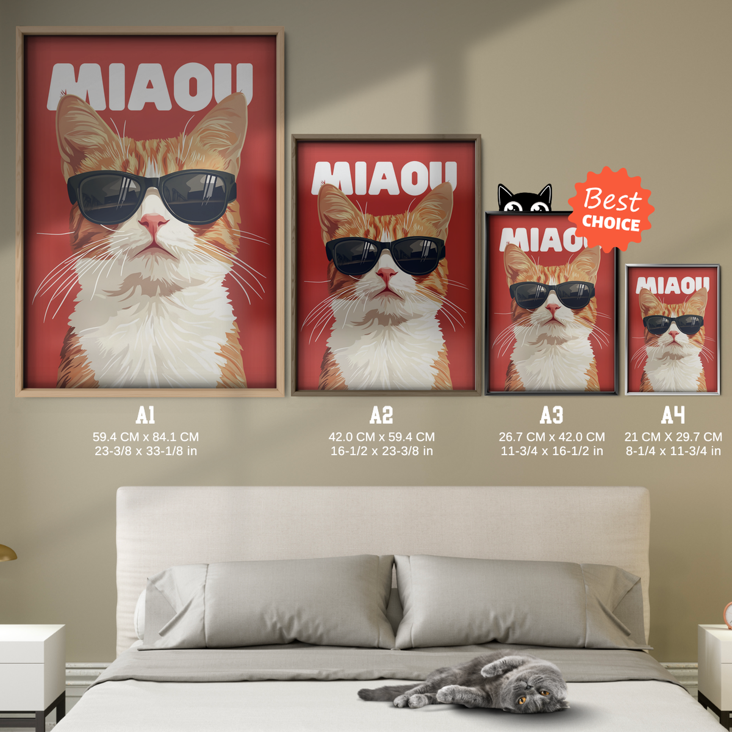 Groovy Cat Red Miaou
