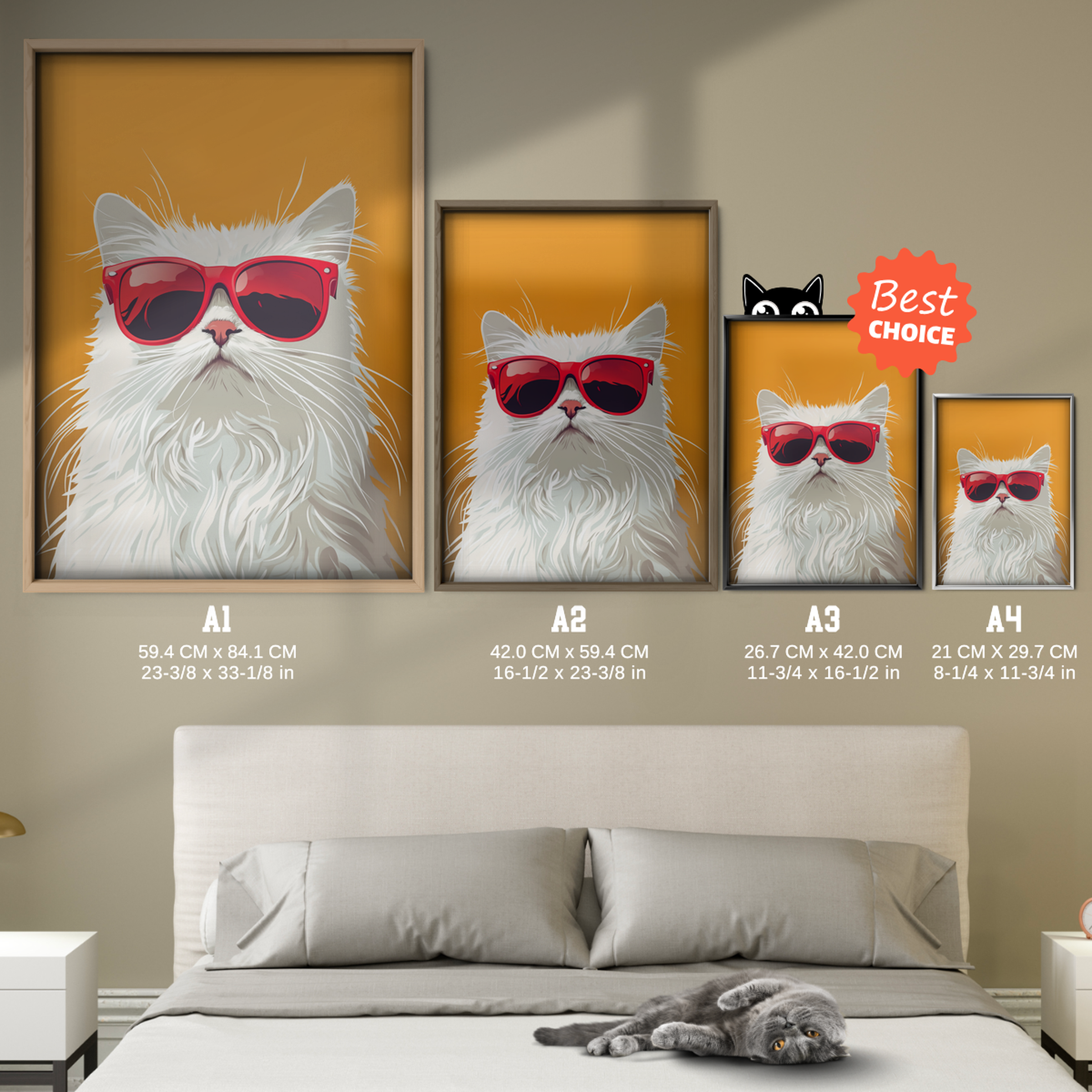 Groovy Fluffy Cat Orange