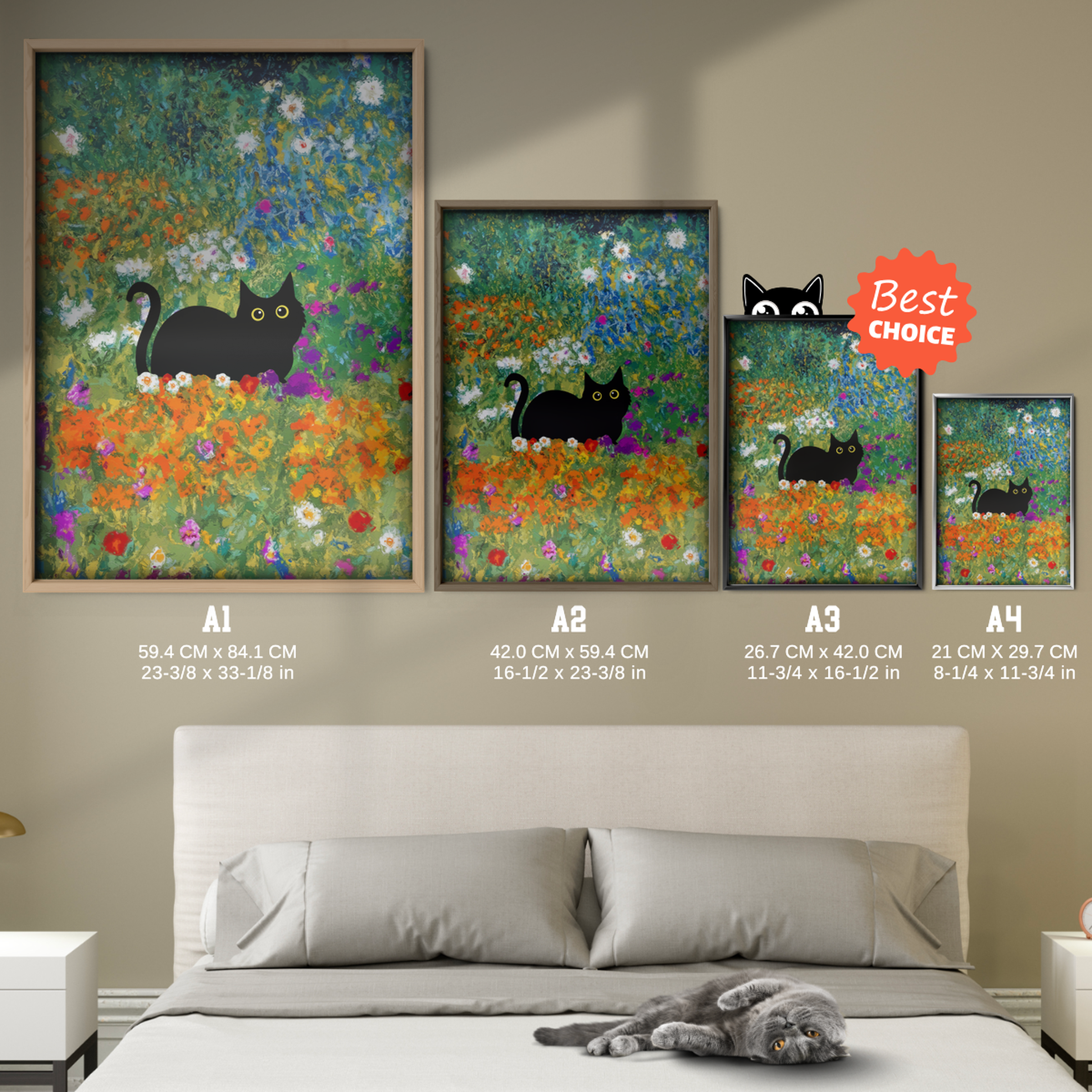 Klimt Cat Garden 1 3