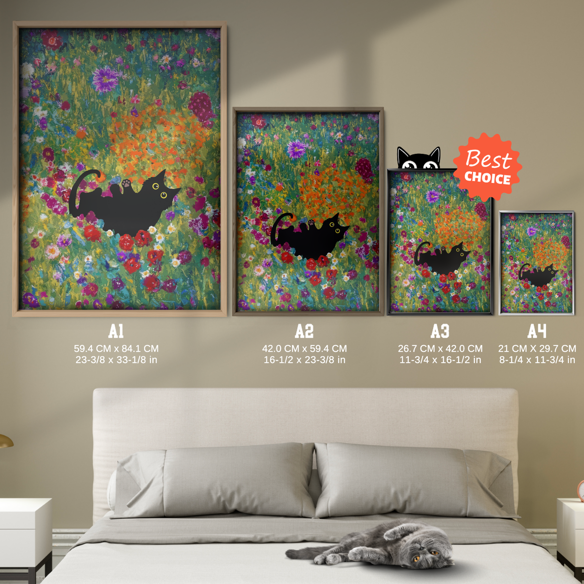 Klimt Cat Garden 2 3