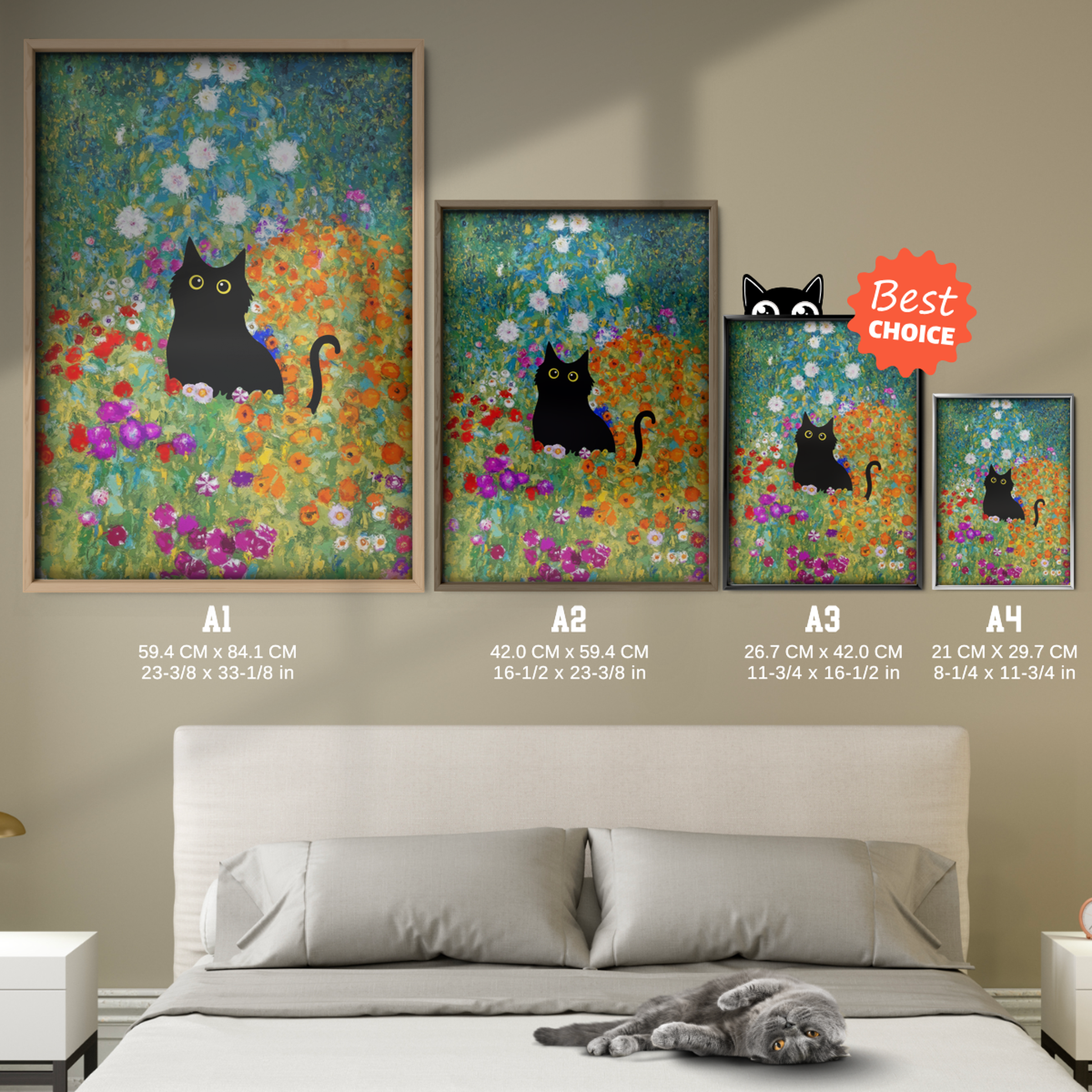 Klimt Cat Garden 3 3