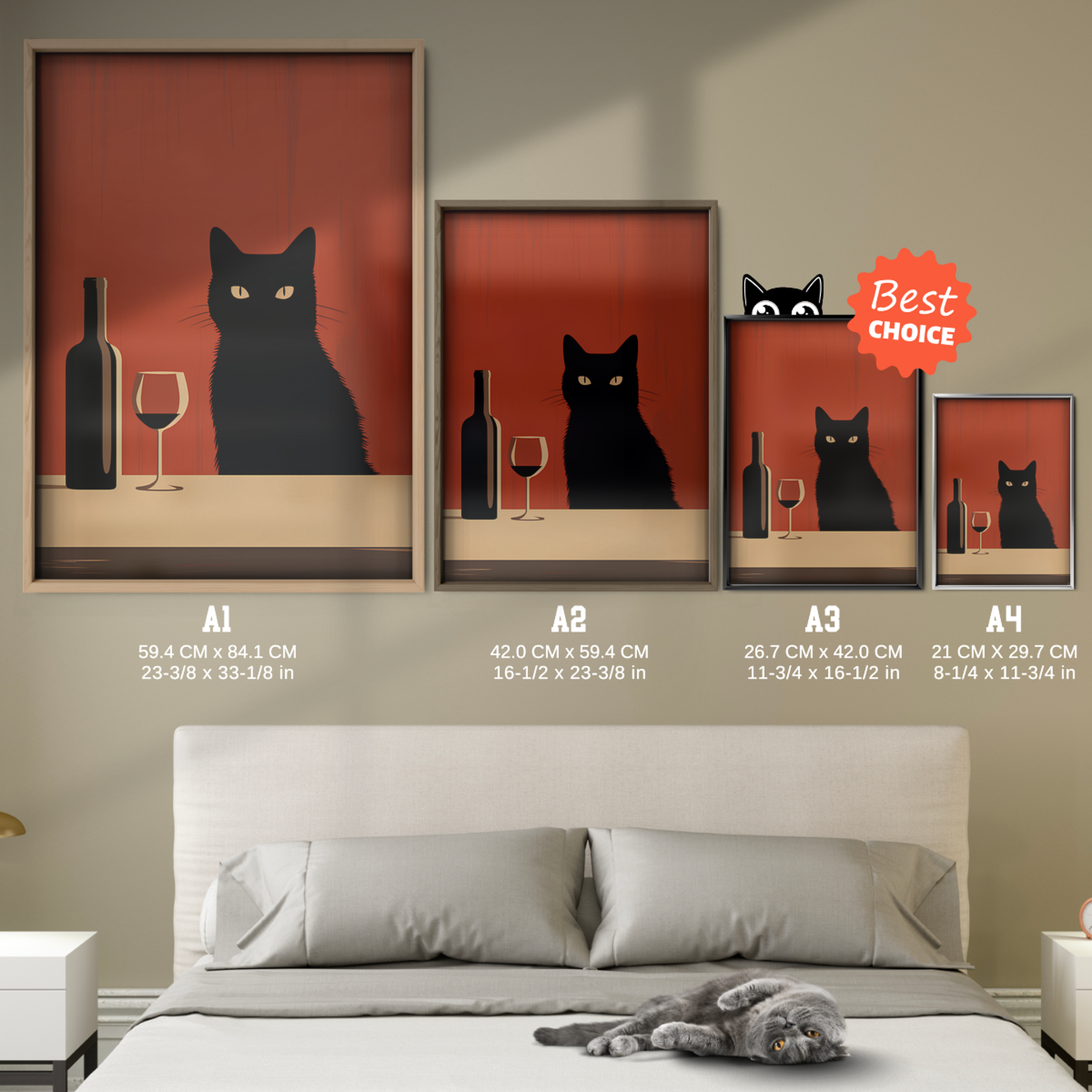 Minimalist Wine Cat