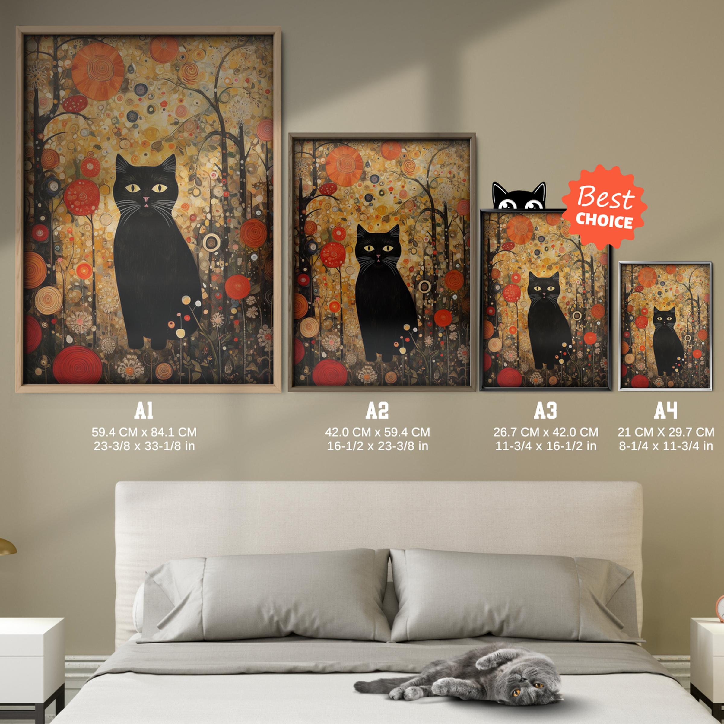 Mystic Cat In Autumn Garden