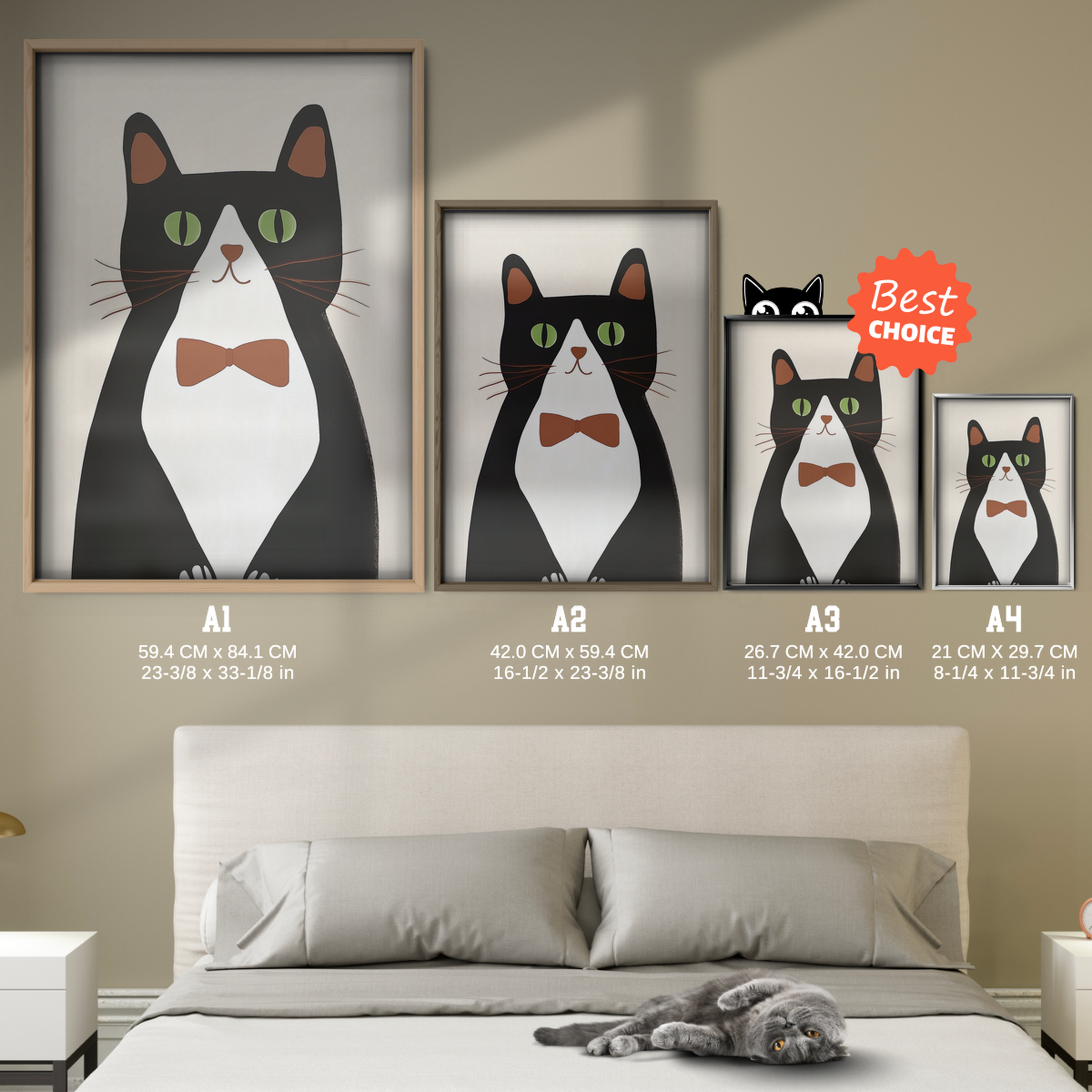 Pop Cat Brown Bowtie