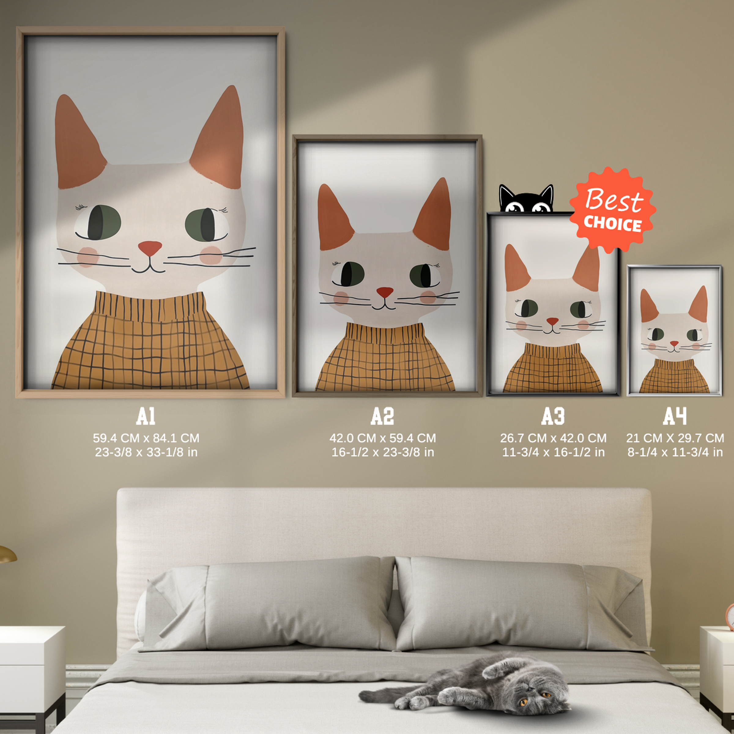 Pop Cat Checkered Shirt