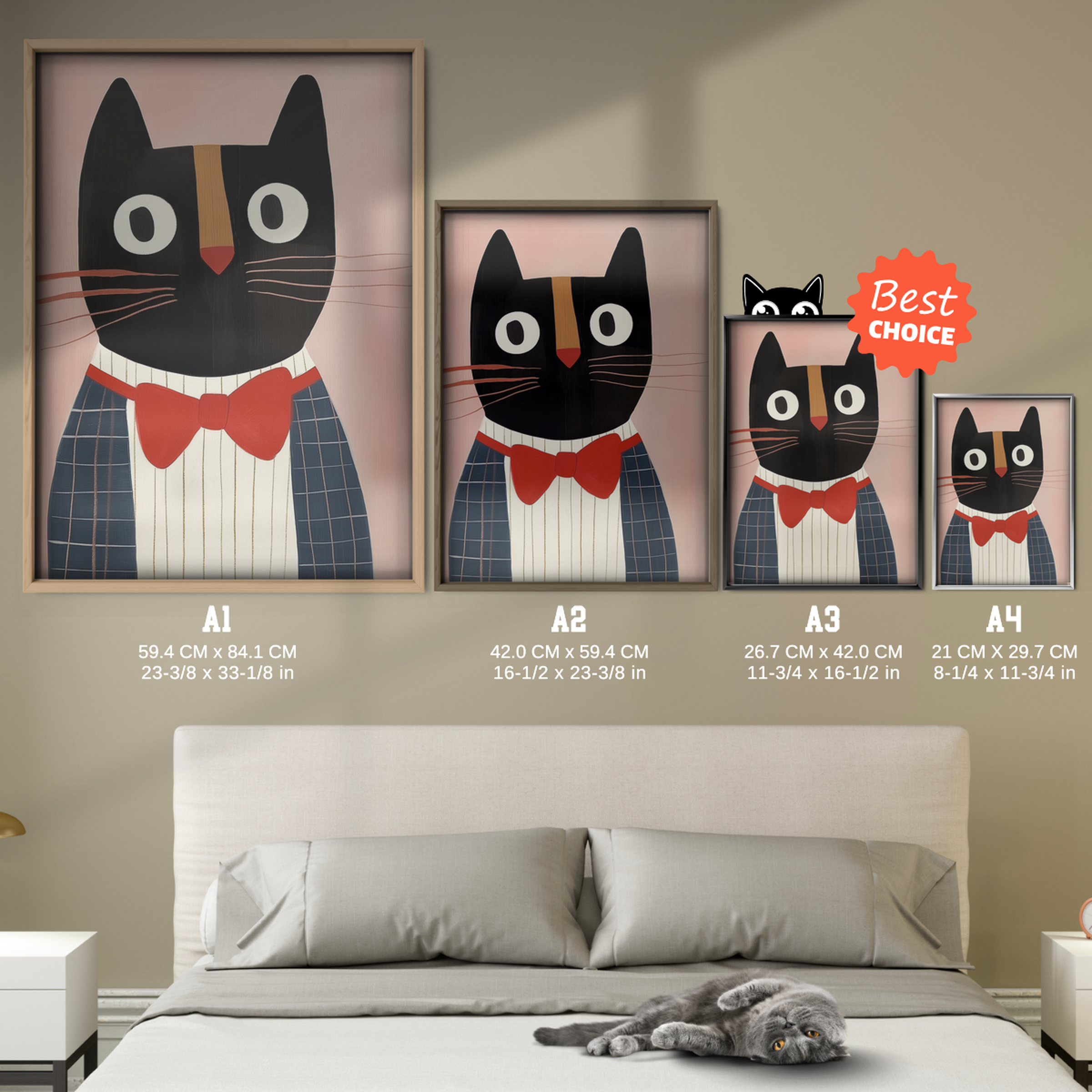 Pop Cat Gentleman Check