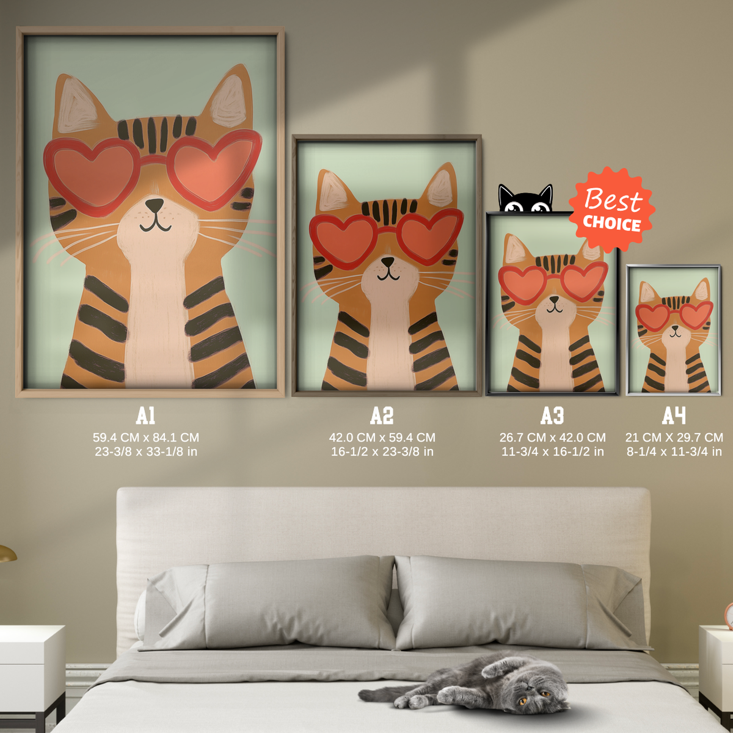 Pop Cat Heart Glasses