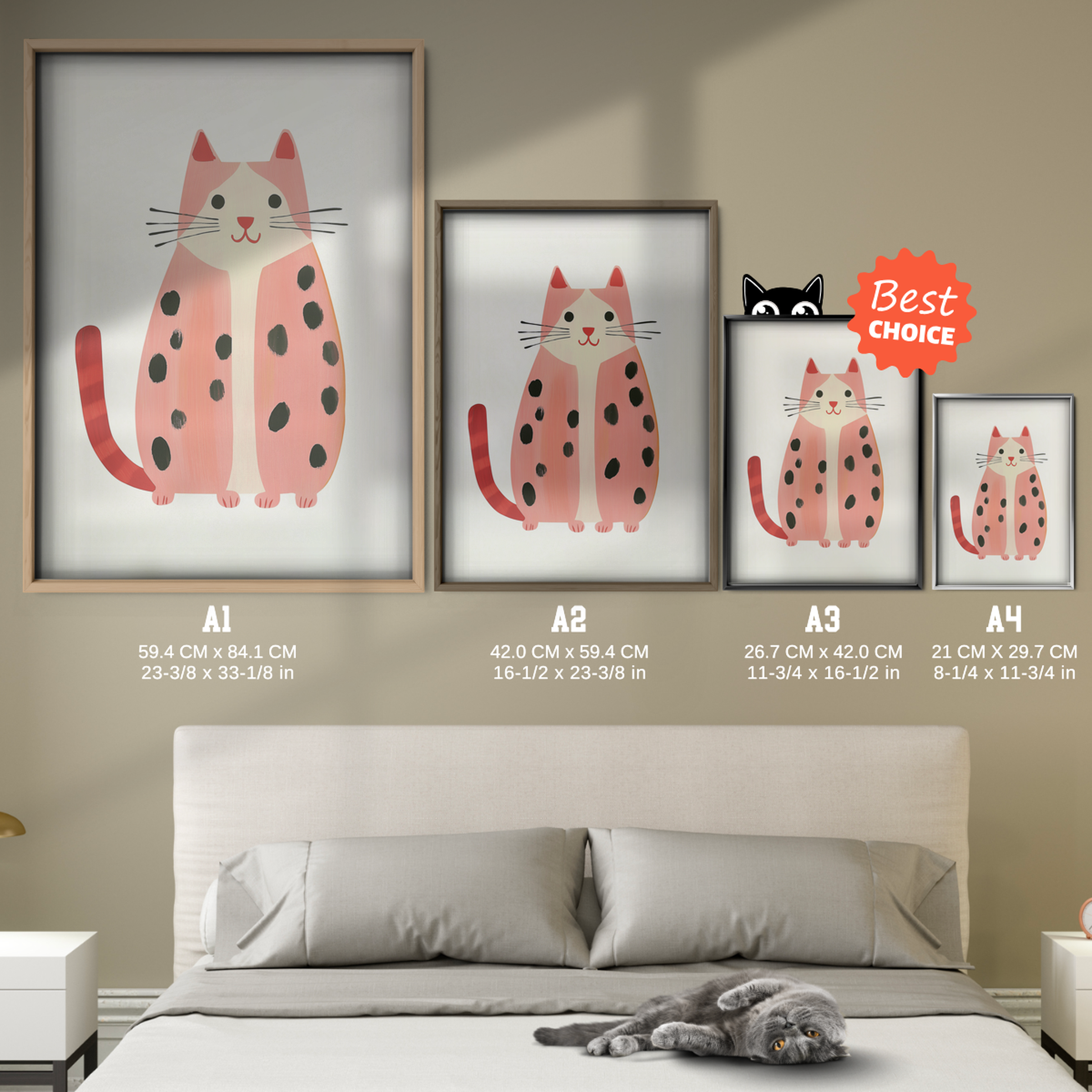 Pop Cat Pink Dots