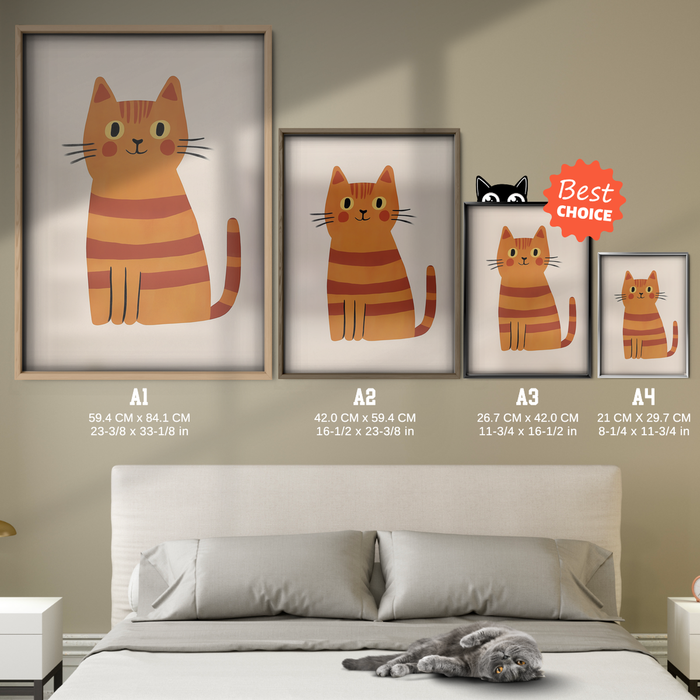 Pop Cat Striped Ginger