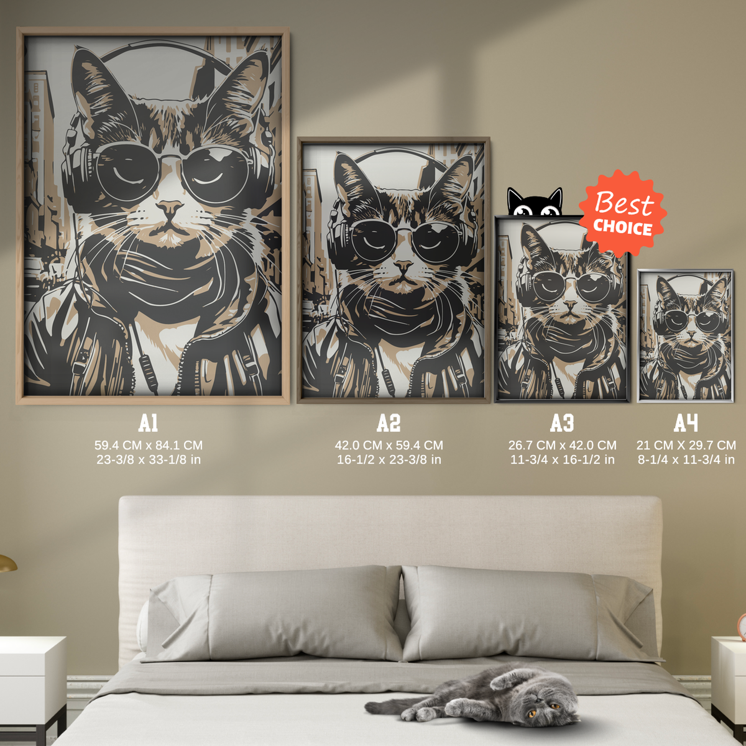 Streetwear Cat Beige