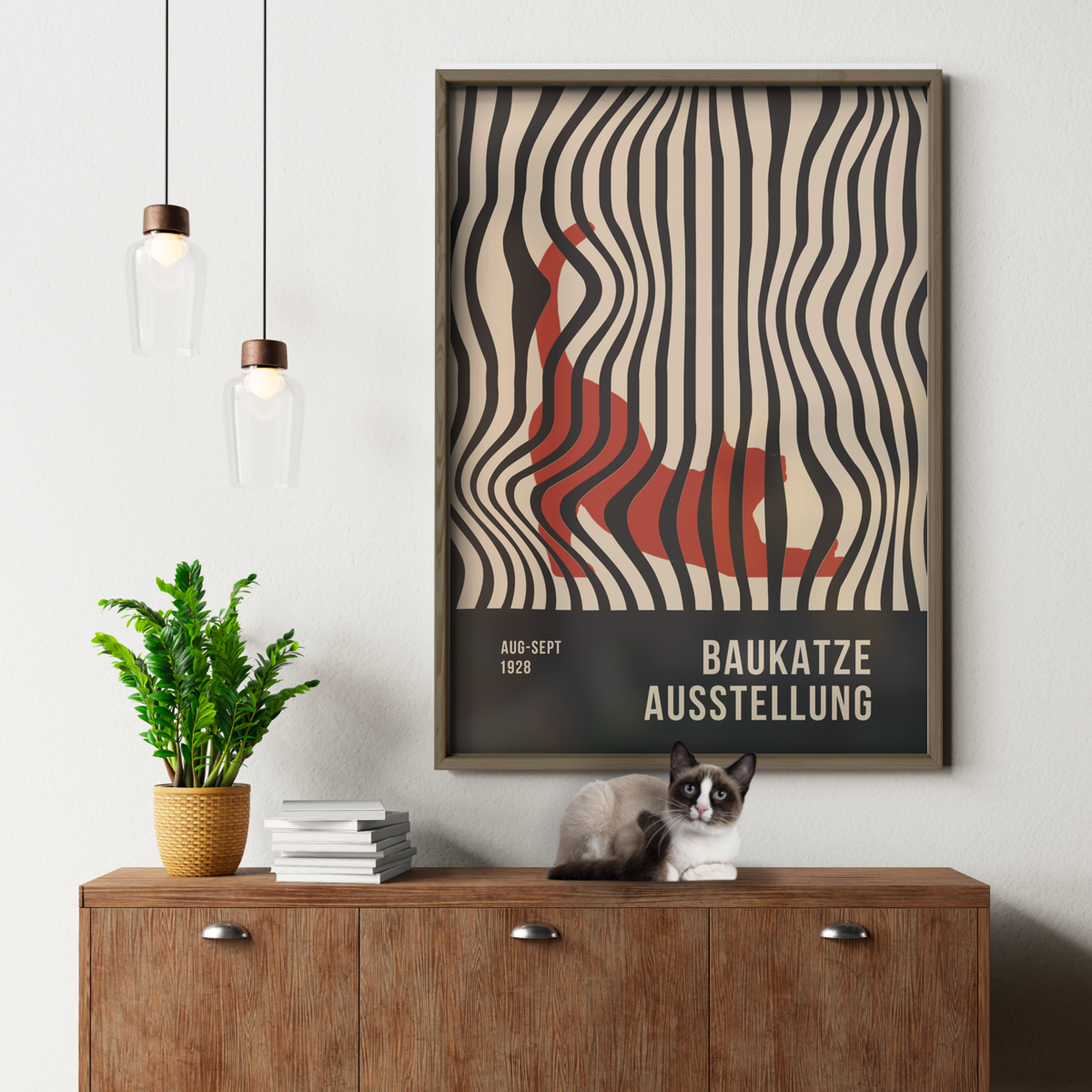 Bauhaus Cat Optical Illusion