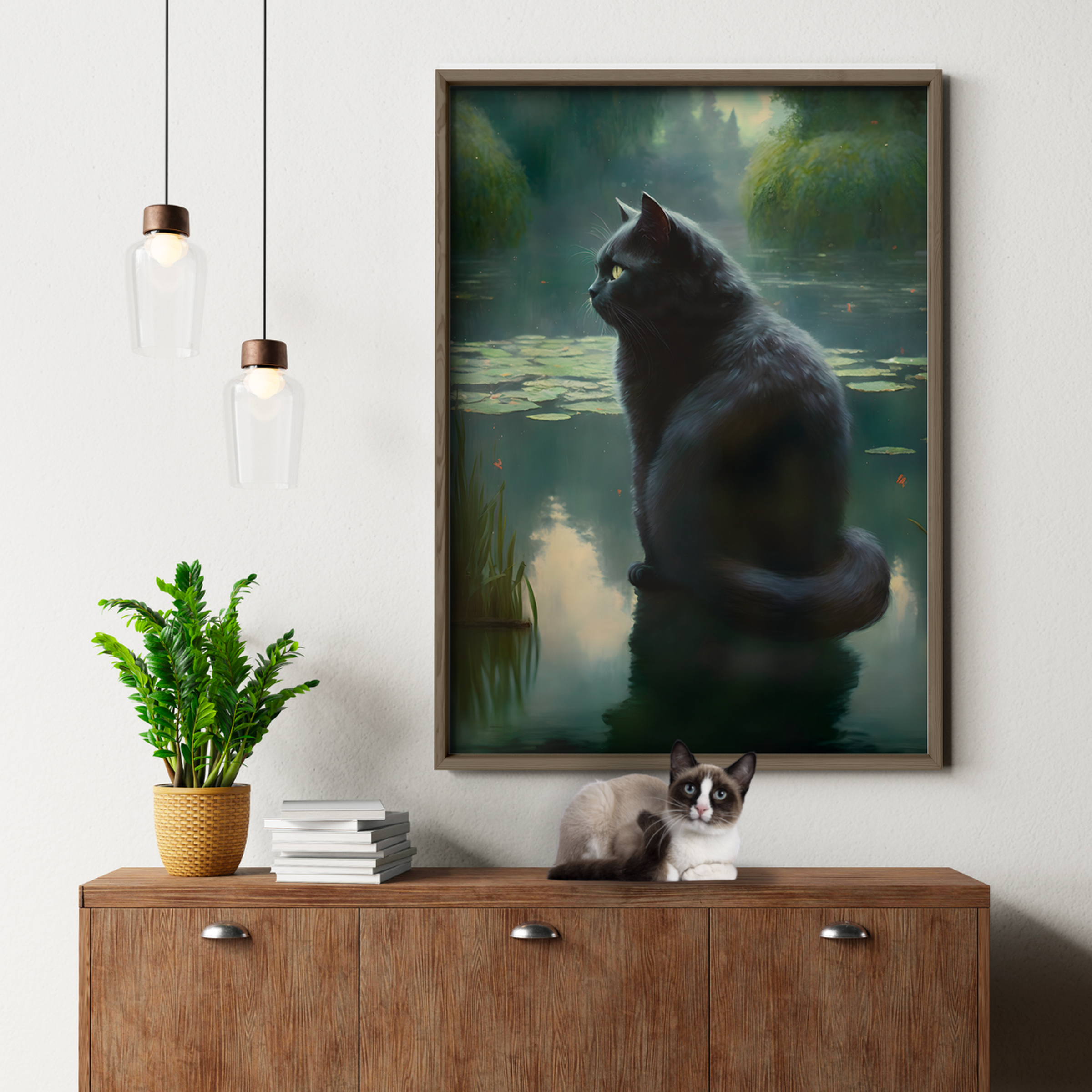 Black Cat By The Lake