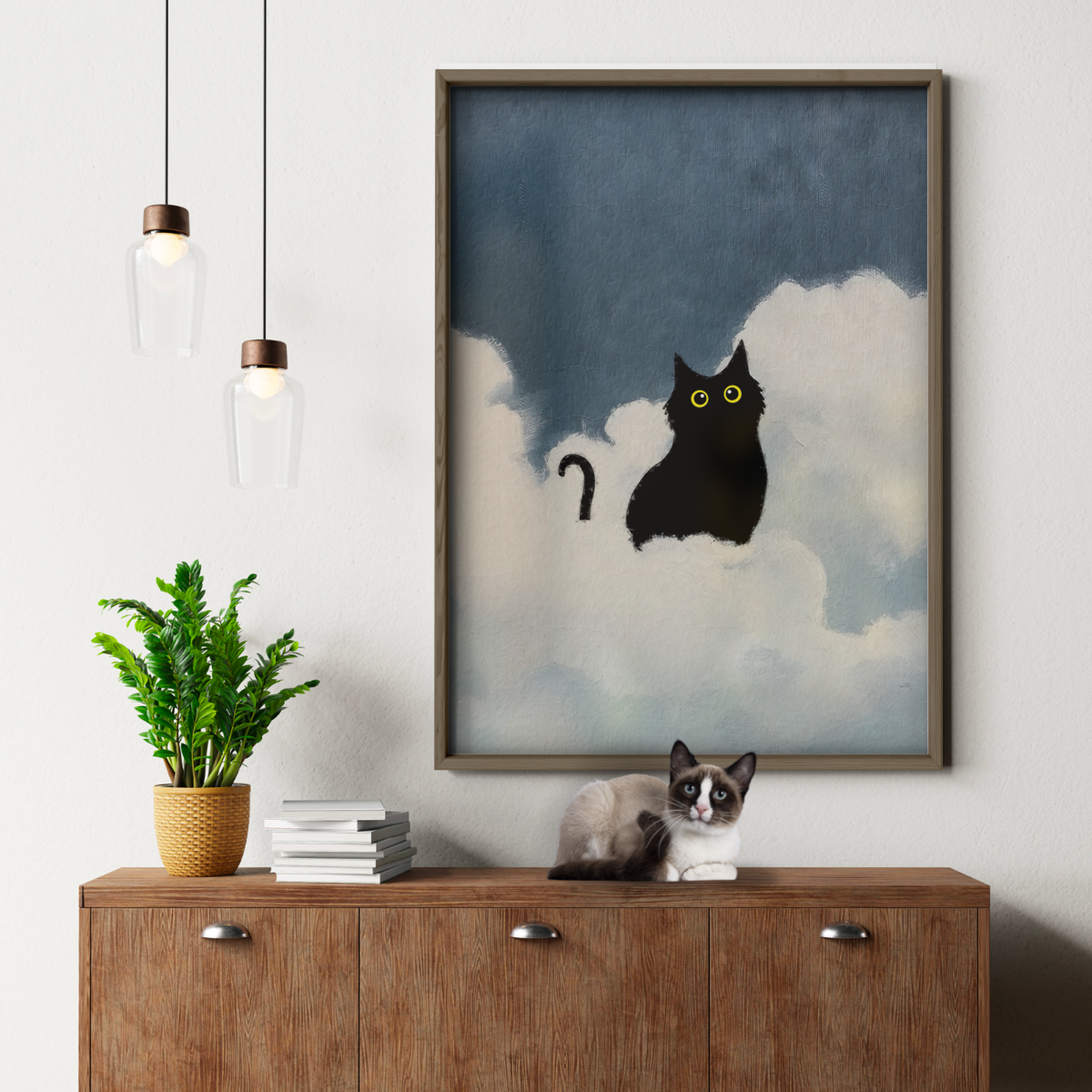 Black Cat In The Clouds 1 3