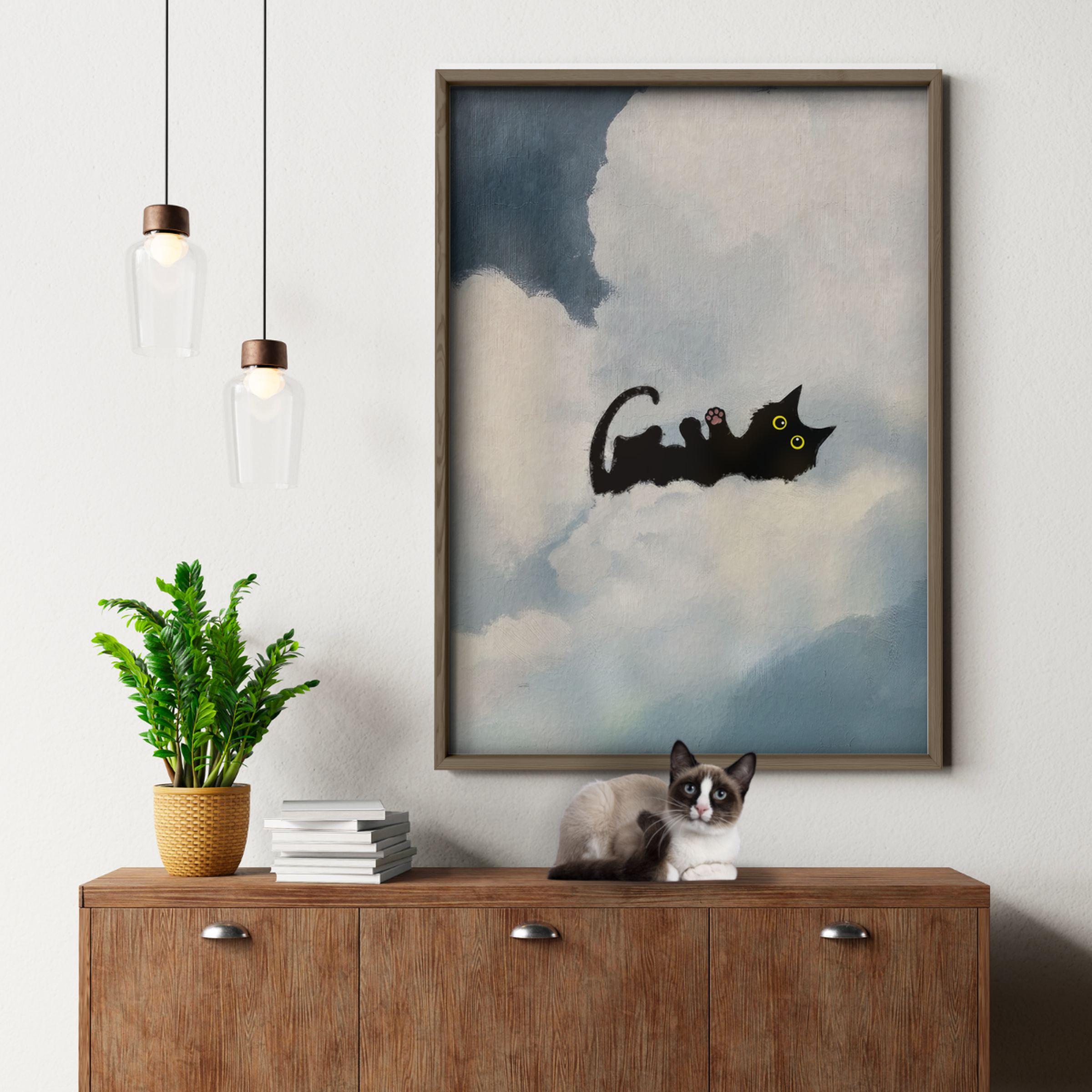 Black Cat In The Clouds 2 3
