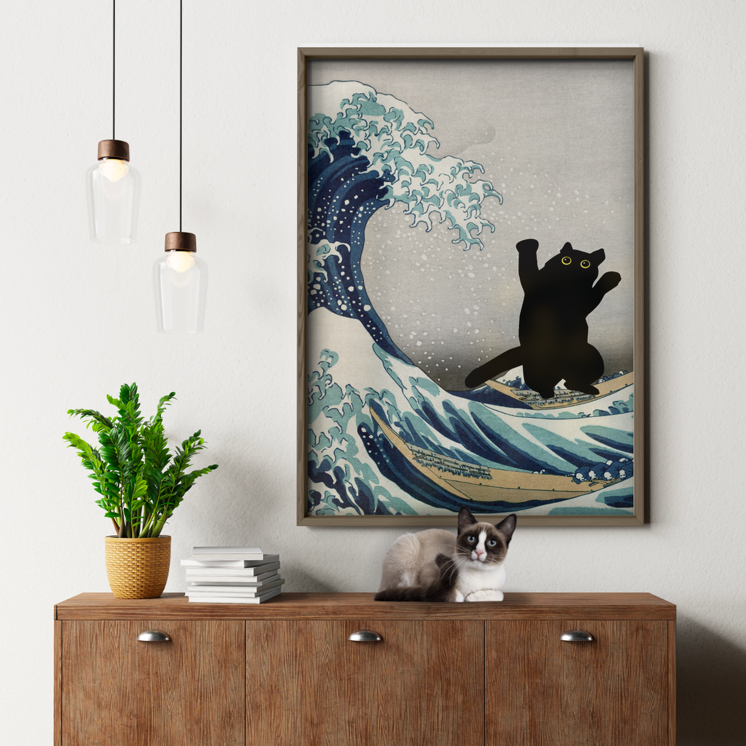 Black Cat X Katsushika Hokusai