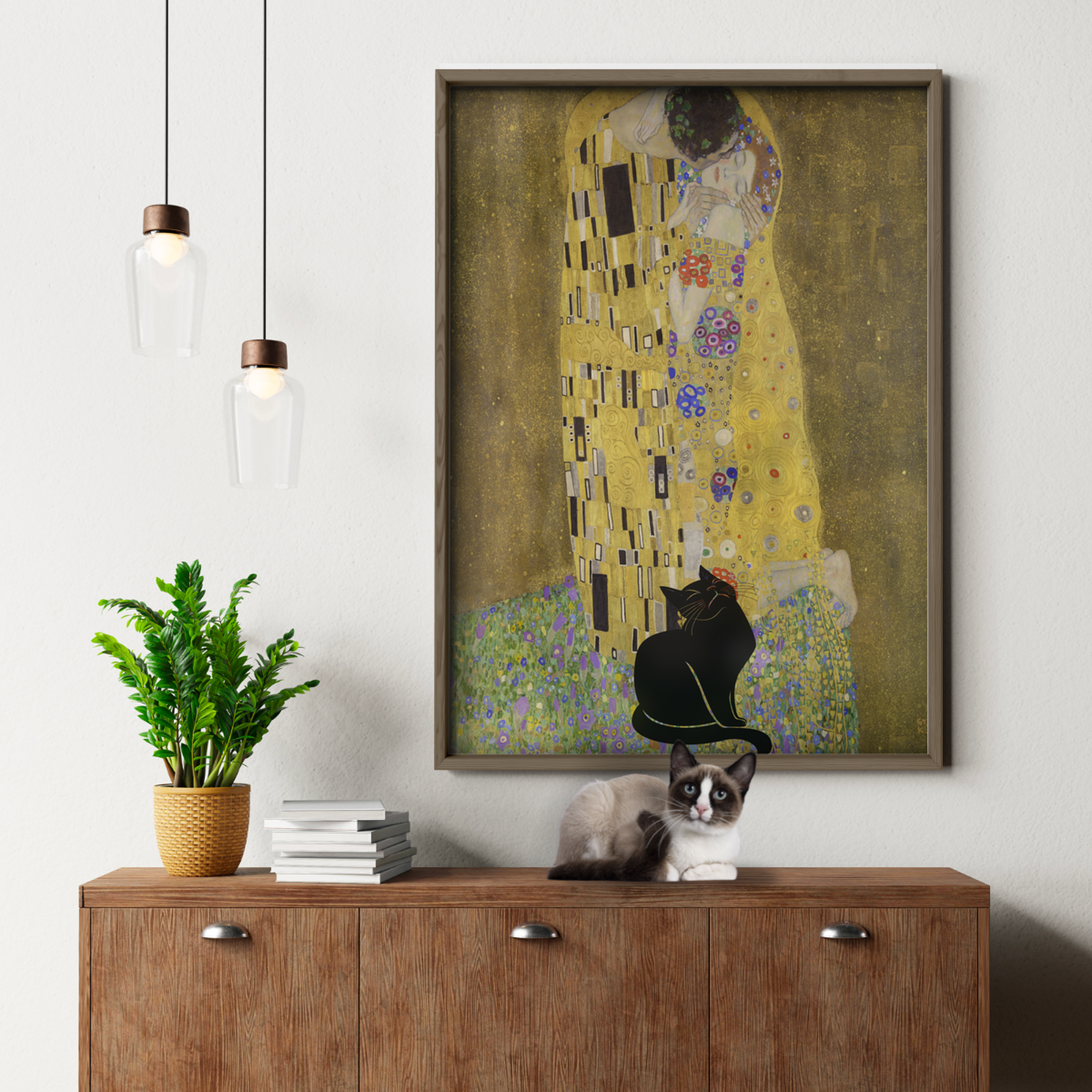 Black Cat X Klimt The Kiss