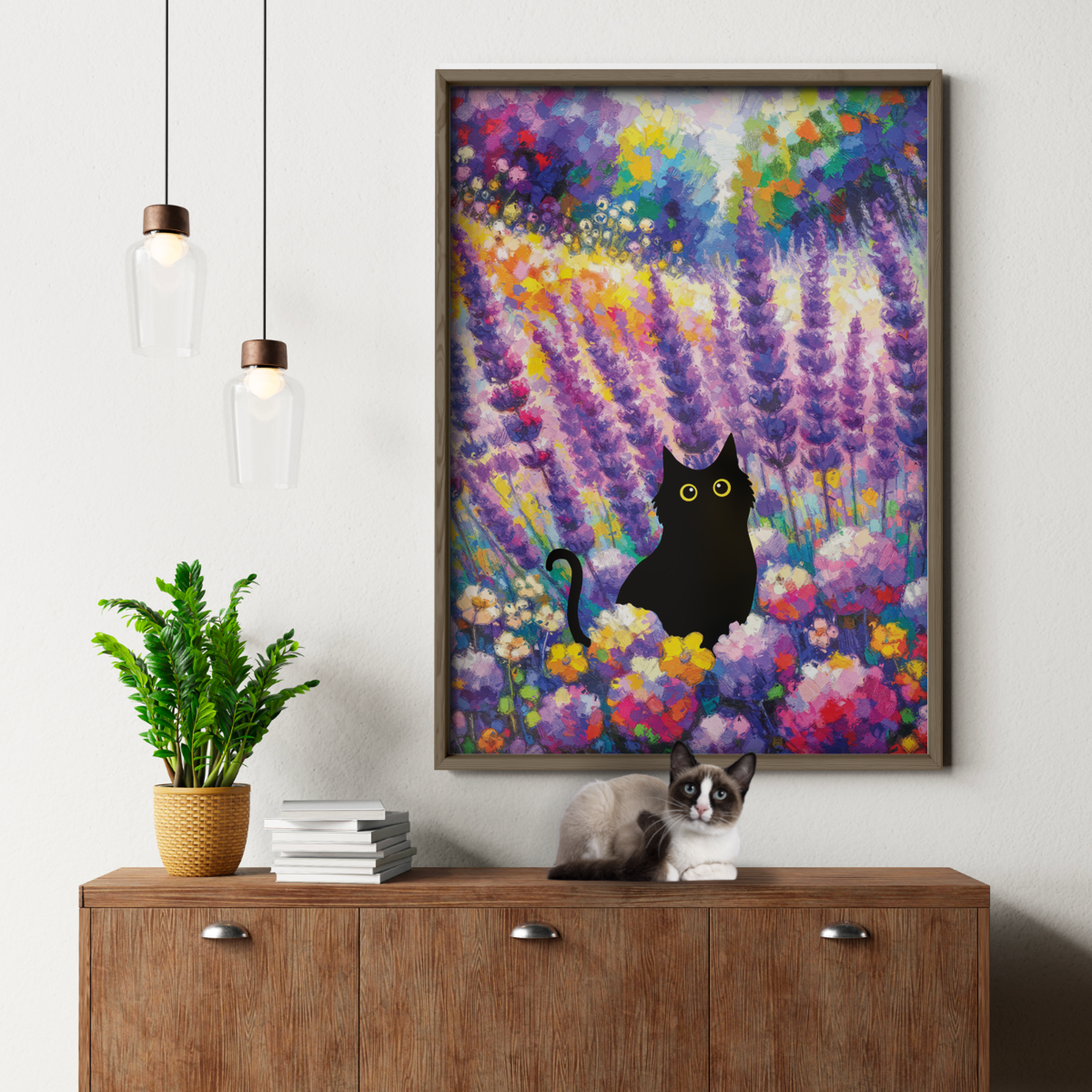 Cat In Lavender X Monet