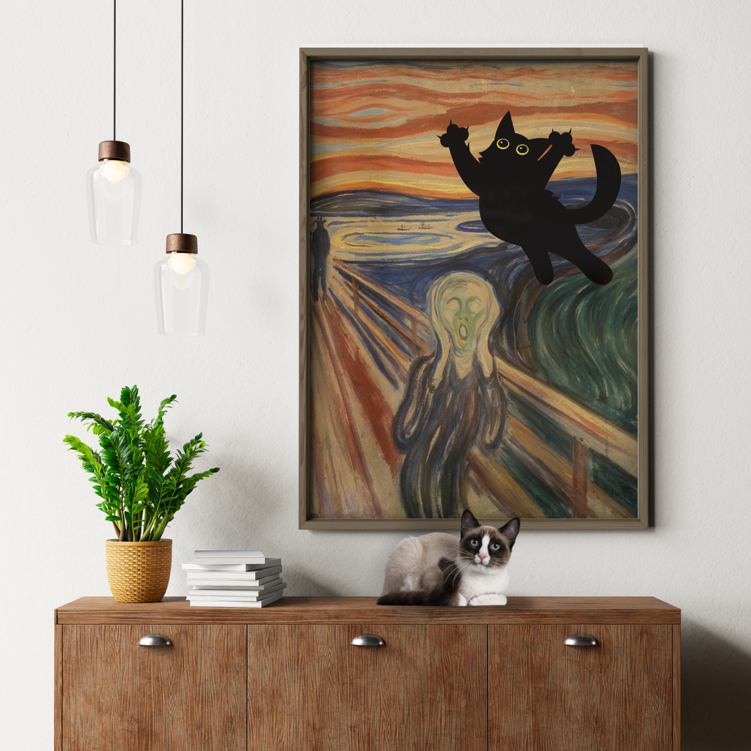 Cat Jump X Van Gogh The Scream