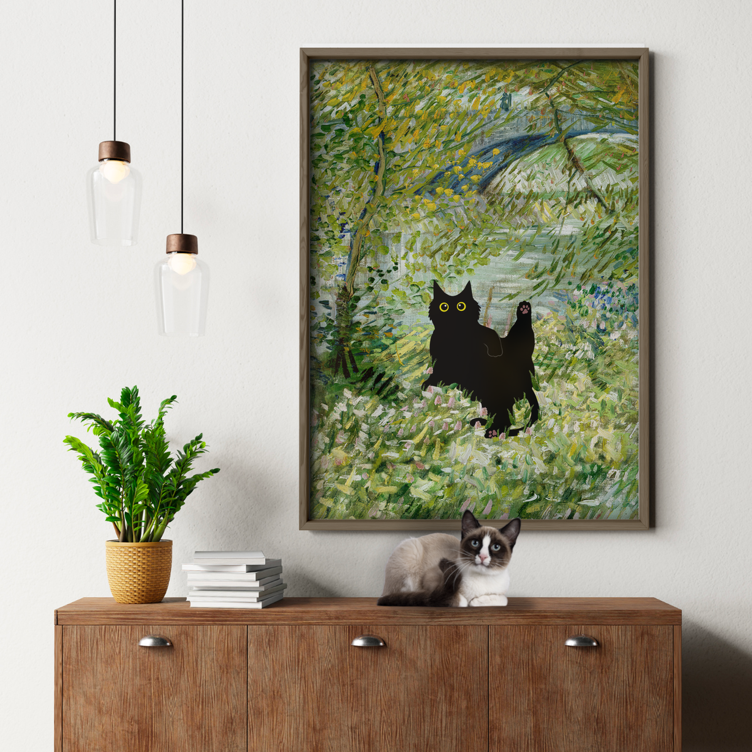 Cat Monet Spring