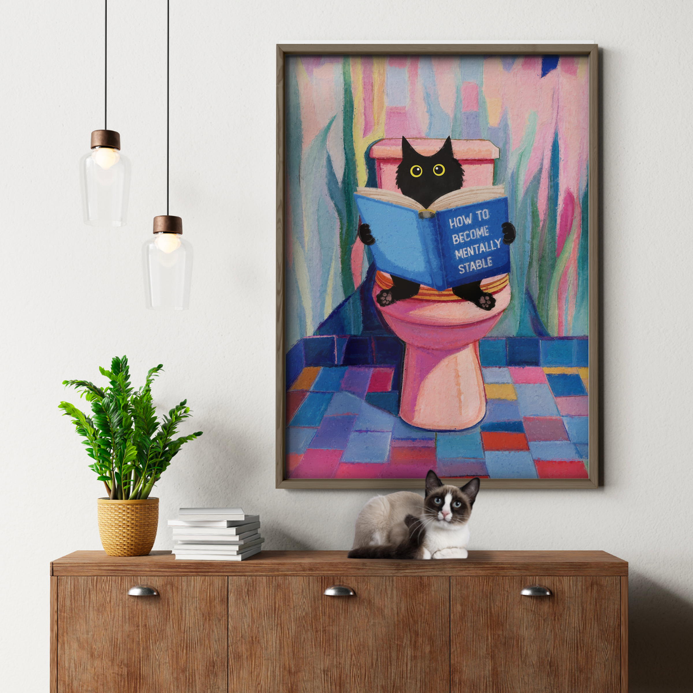 Cat Pop Art Toilet