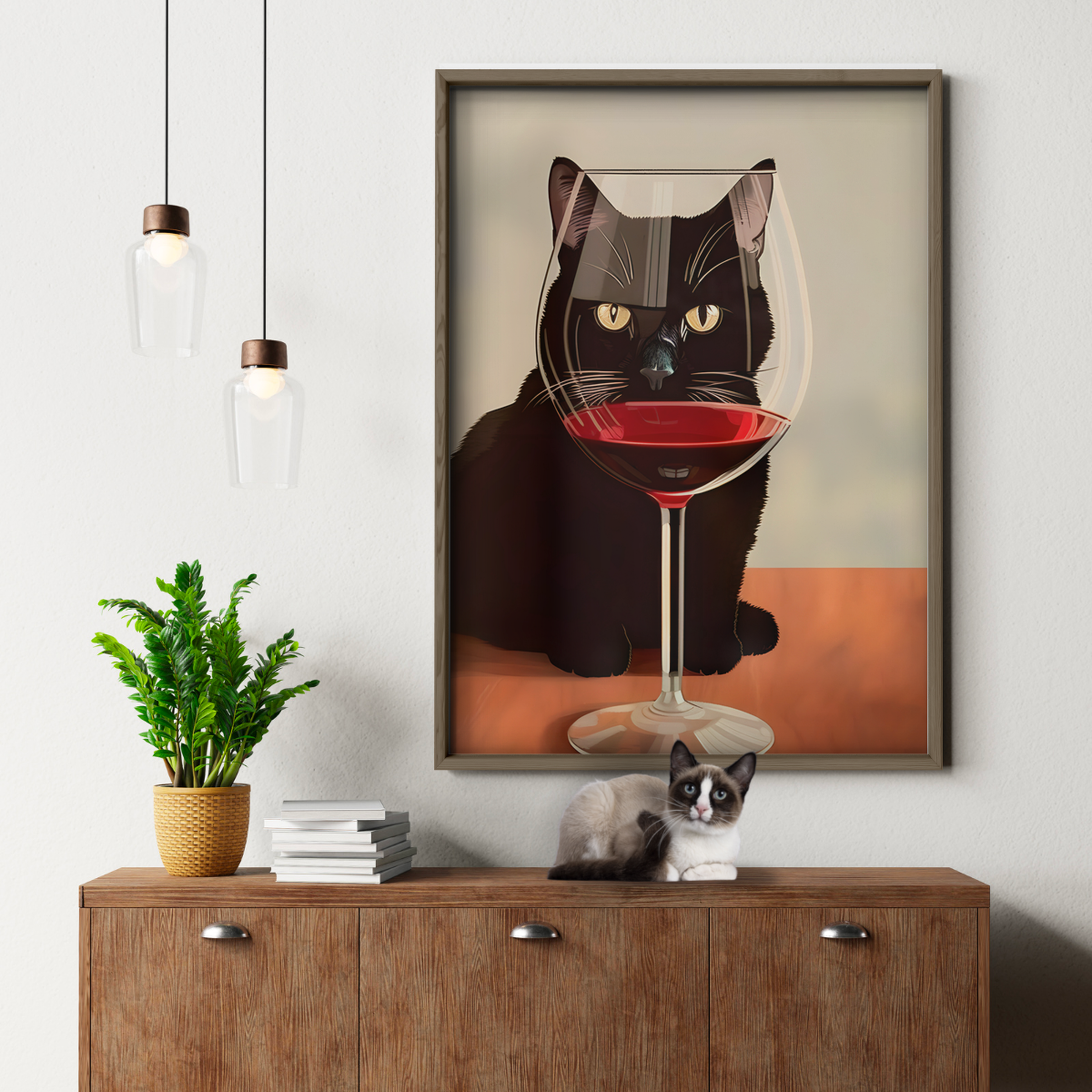 Cat Wine Reflect