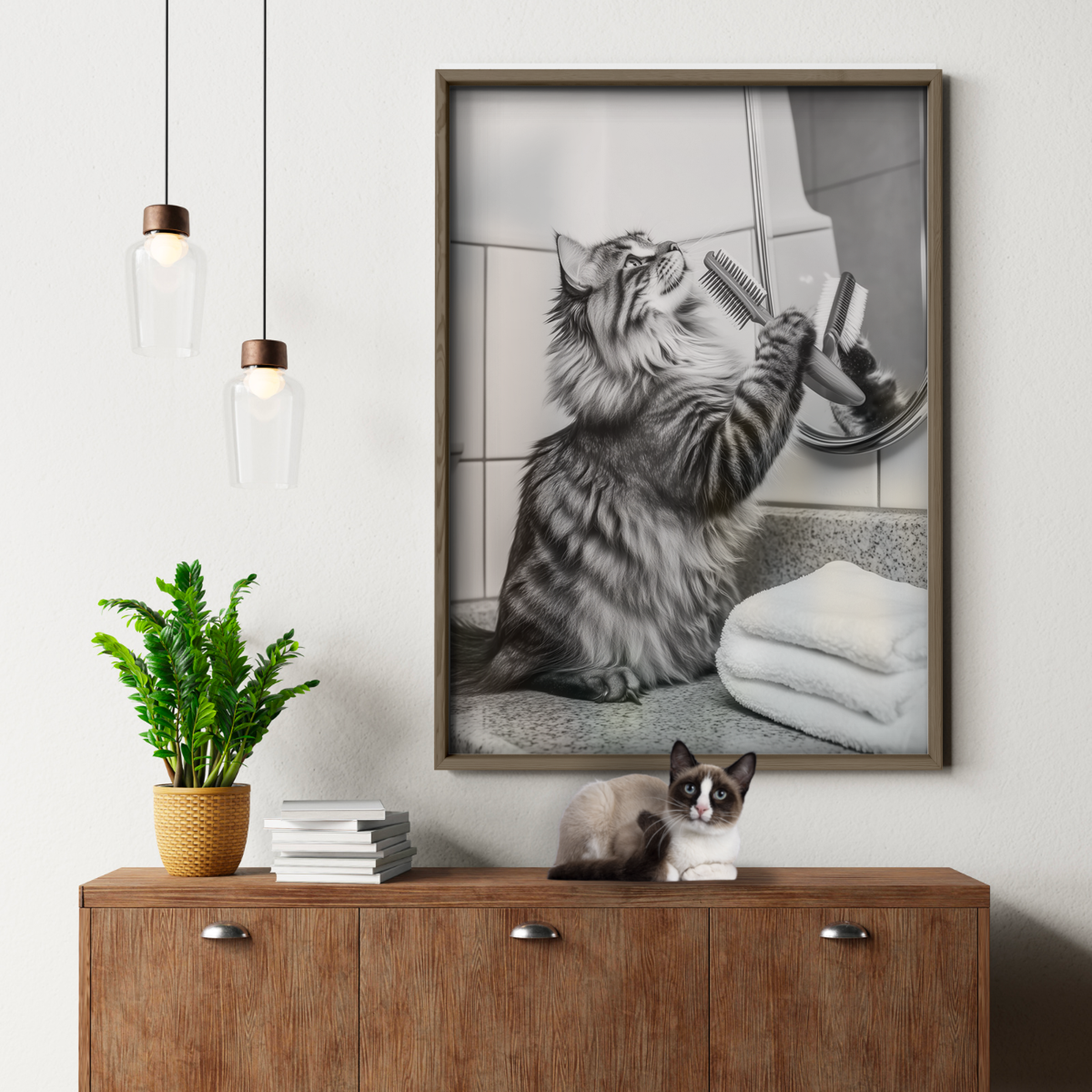 Cozy Cat Bathroom Singer