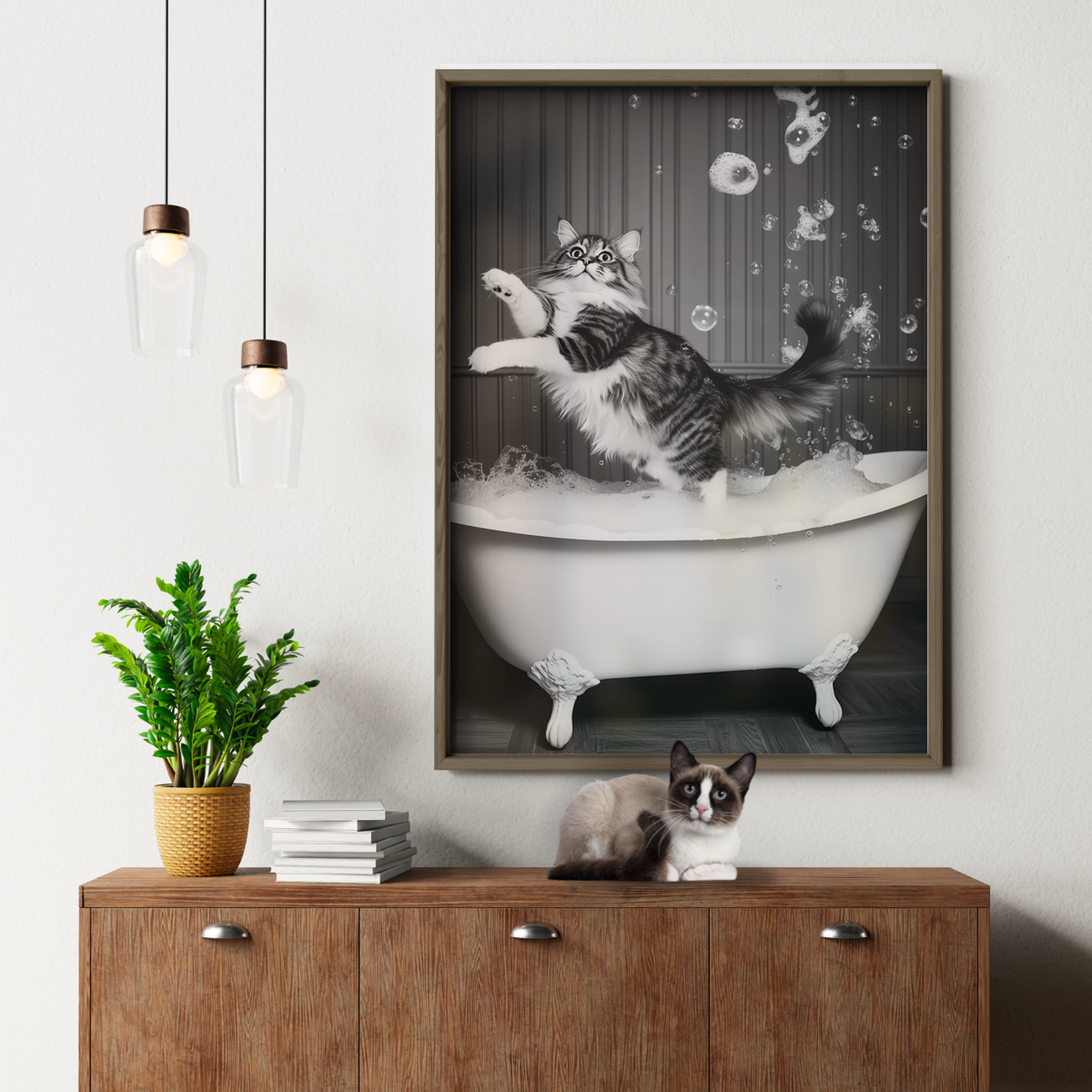 Cozy Cat Bathtub Dance