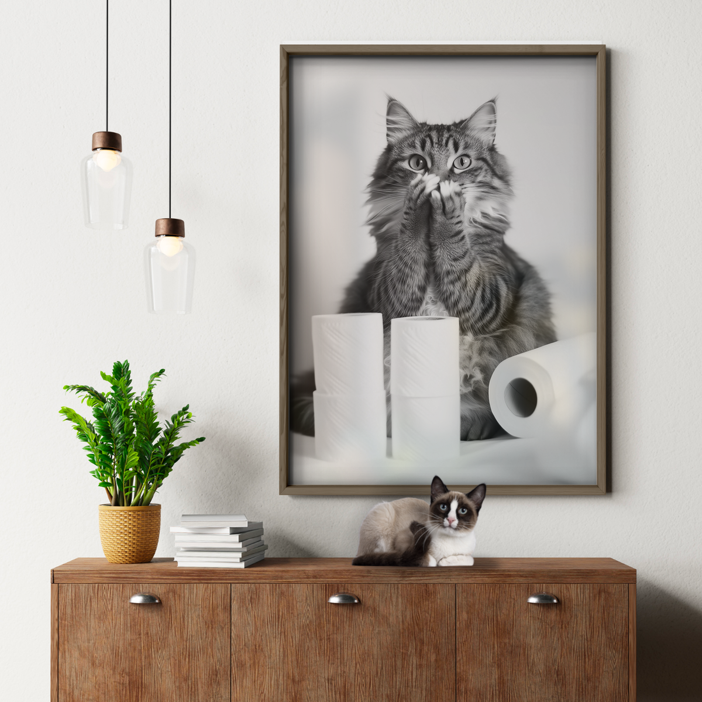 Cozy Cat Paper Tower