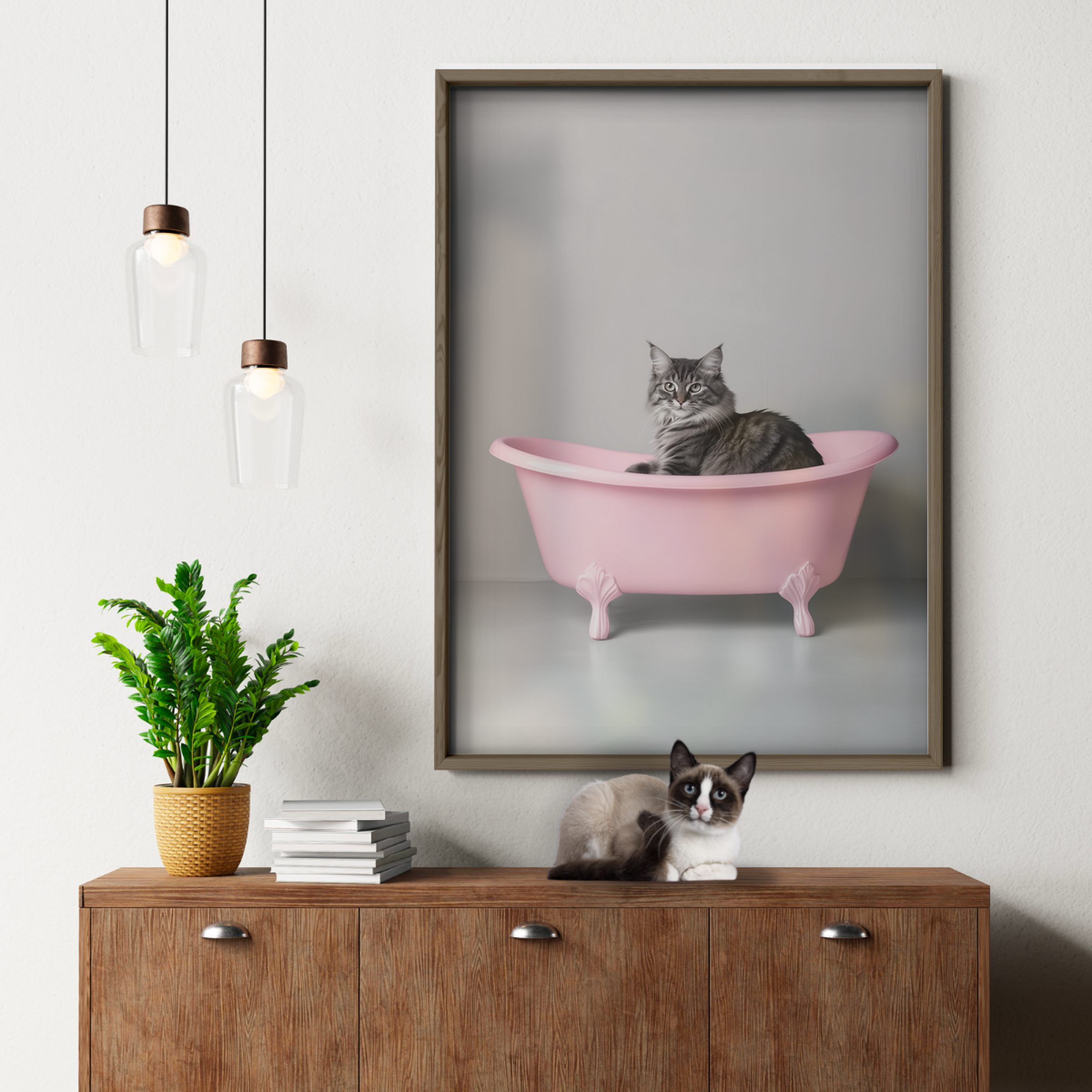 Cozy Cat Pink Bathtub