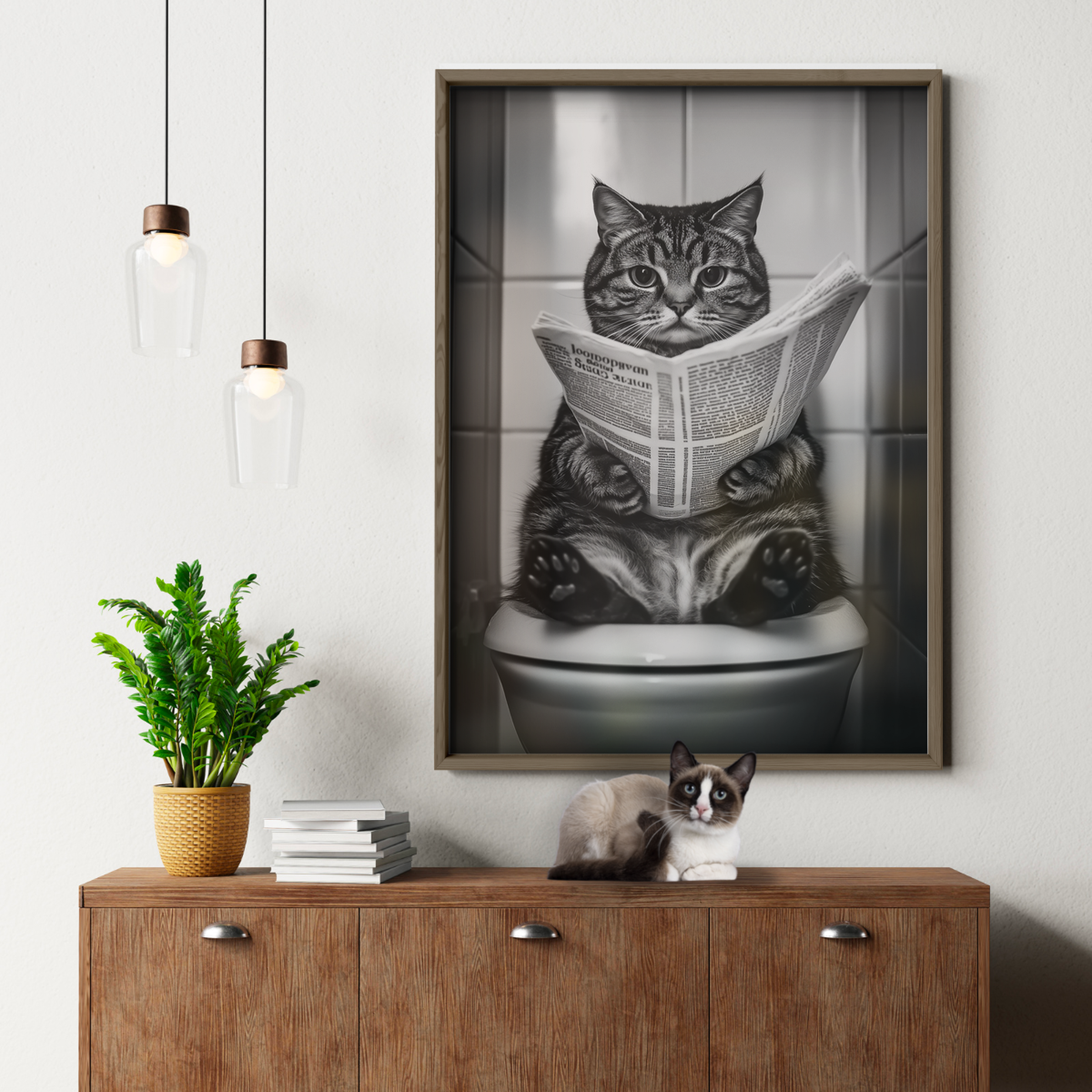 Cozy Cat Toilet Newspaper