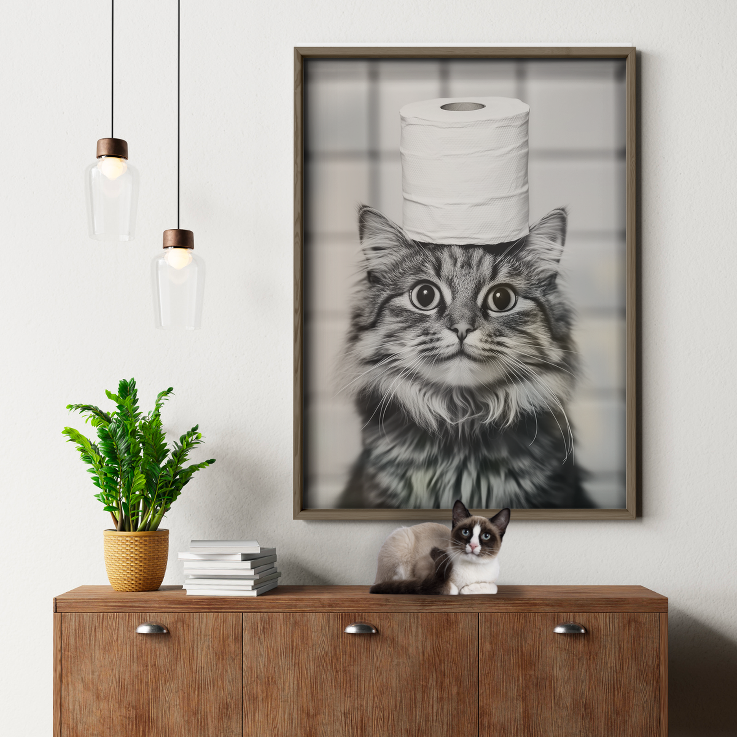 Cozy Cat Toilet Paper Crown