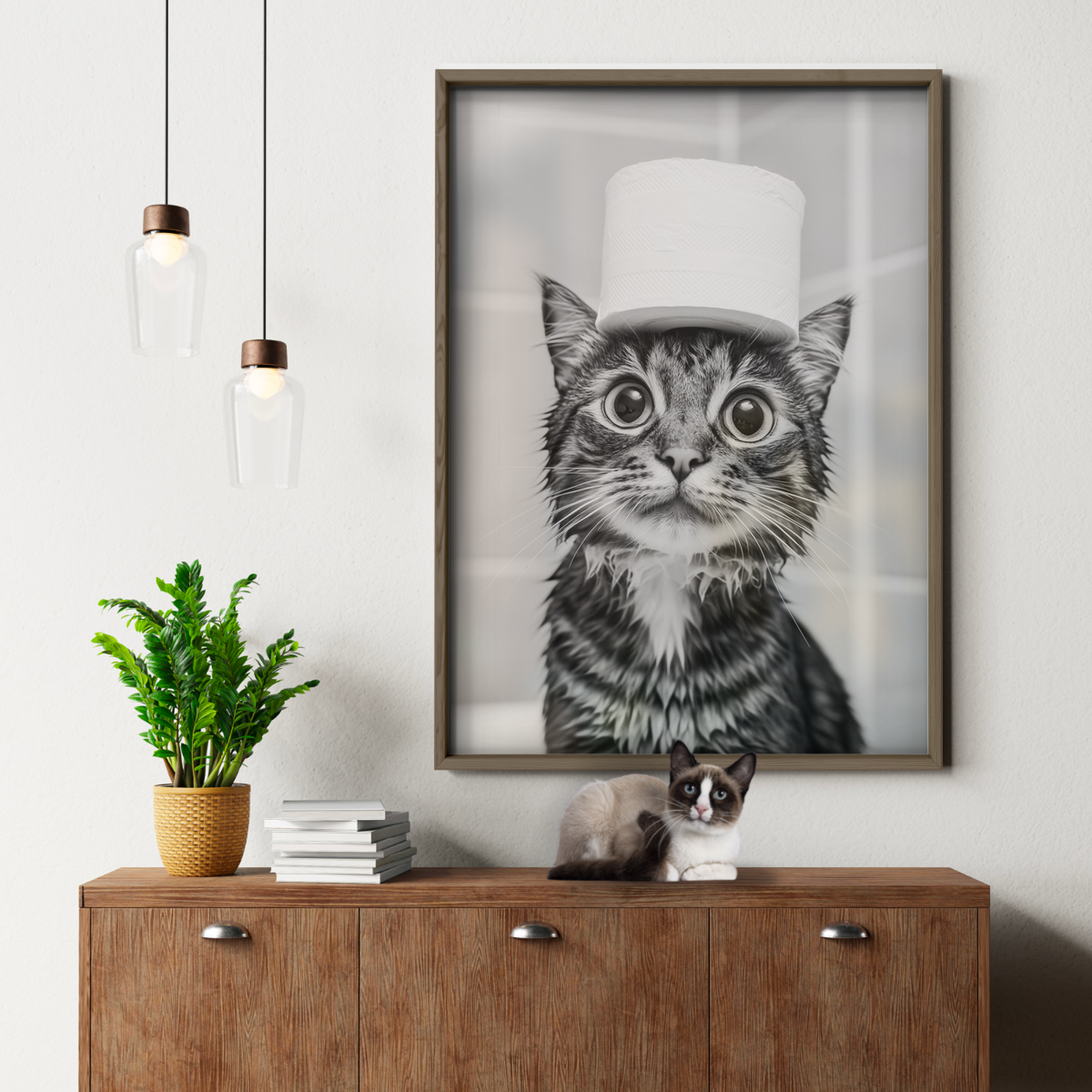 Cozy Cat Toilet Paper Hat 2