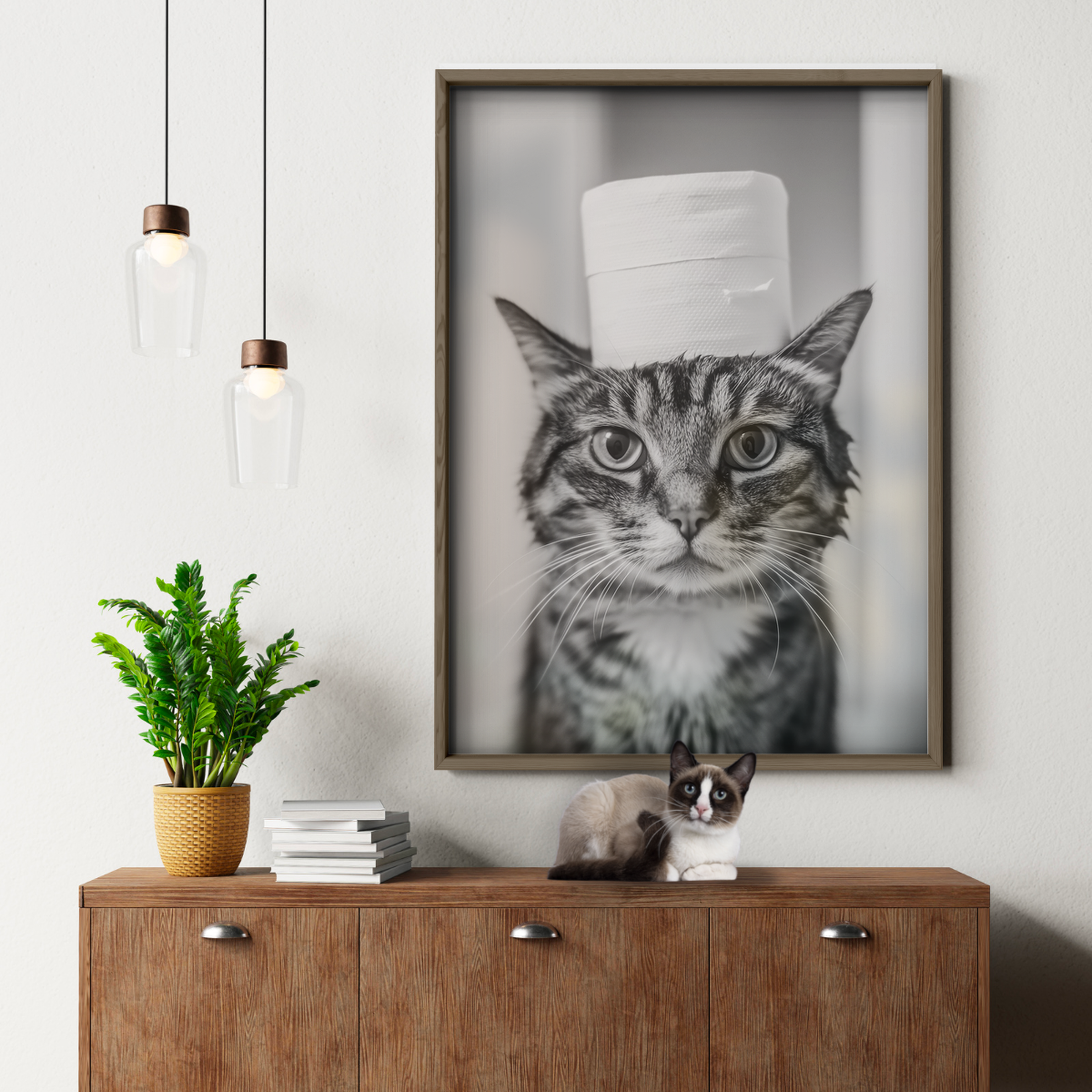 Cozy Cat Toilet Paper Hat