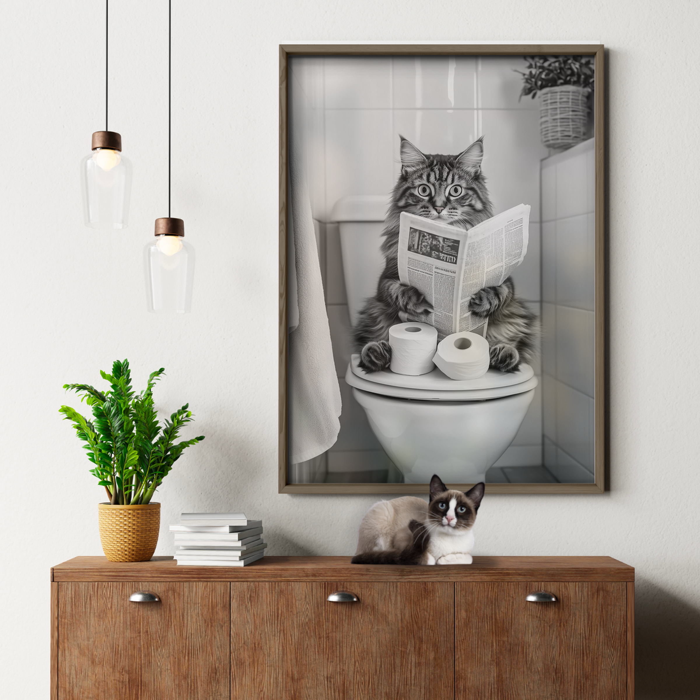 Cozy Cat Toilet Paper Rest