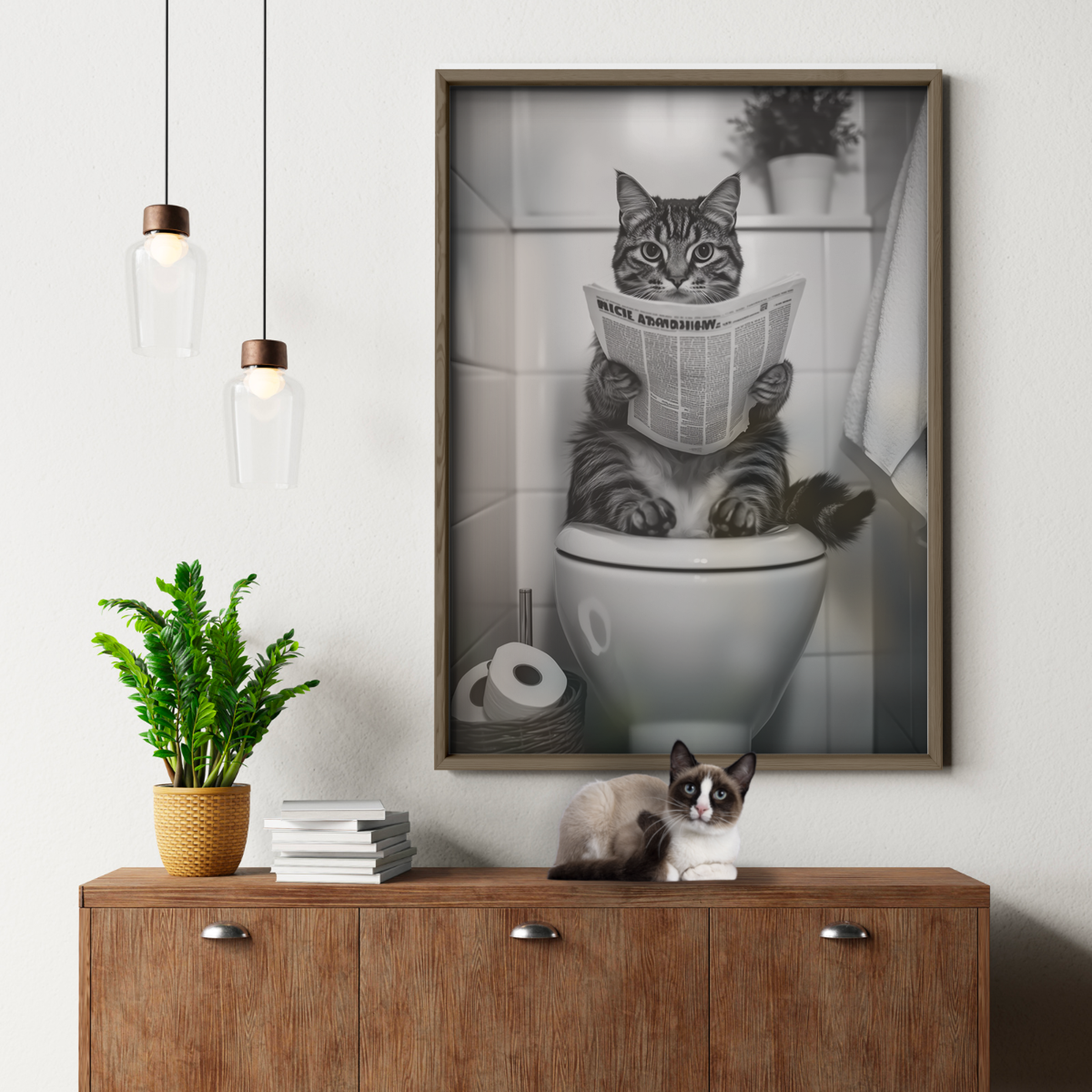 Cozy Cat Toilet Reader